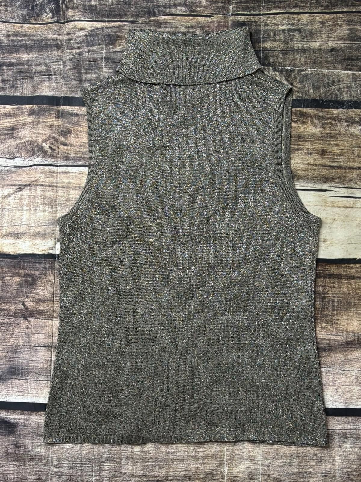 Joseph Abboud VTG Joesph A Top Women's Small Silk Confetti Metallic Size S / US 4 / IT 40 - 3 Thumbnail