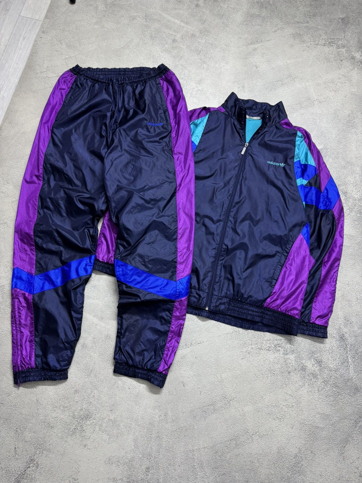 Vintage Adidas Nylon Track Suit Very Rare Retro 90’s