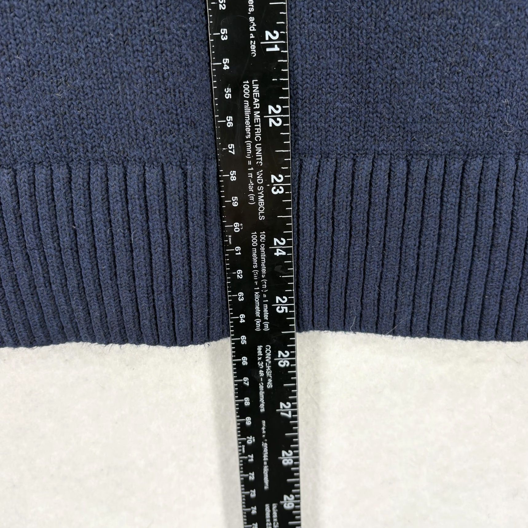 Vintage L.L.Bean Sweater Womens Medium Blue Turtleneck Waffle-Knit Pullover All-Day Casual Knit Size M / US 6-8 / IT 42-44 - 7 Thumbnail