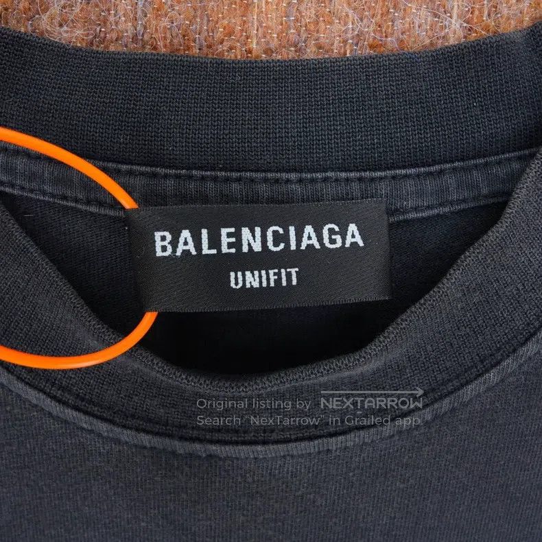 Balenciaga Balenciaga Covered Tape Logo Washed Distressed Short Sleev Size US S / EU 44-46 / 1 - 4 Thumbnail