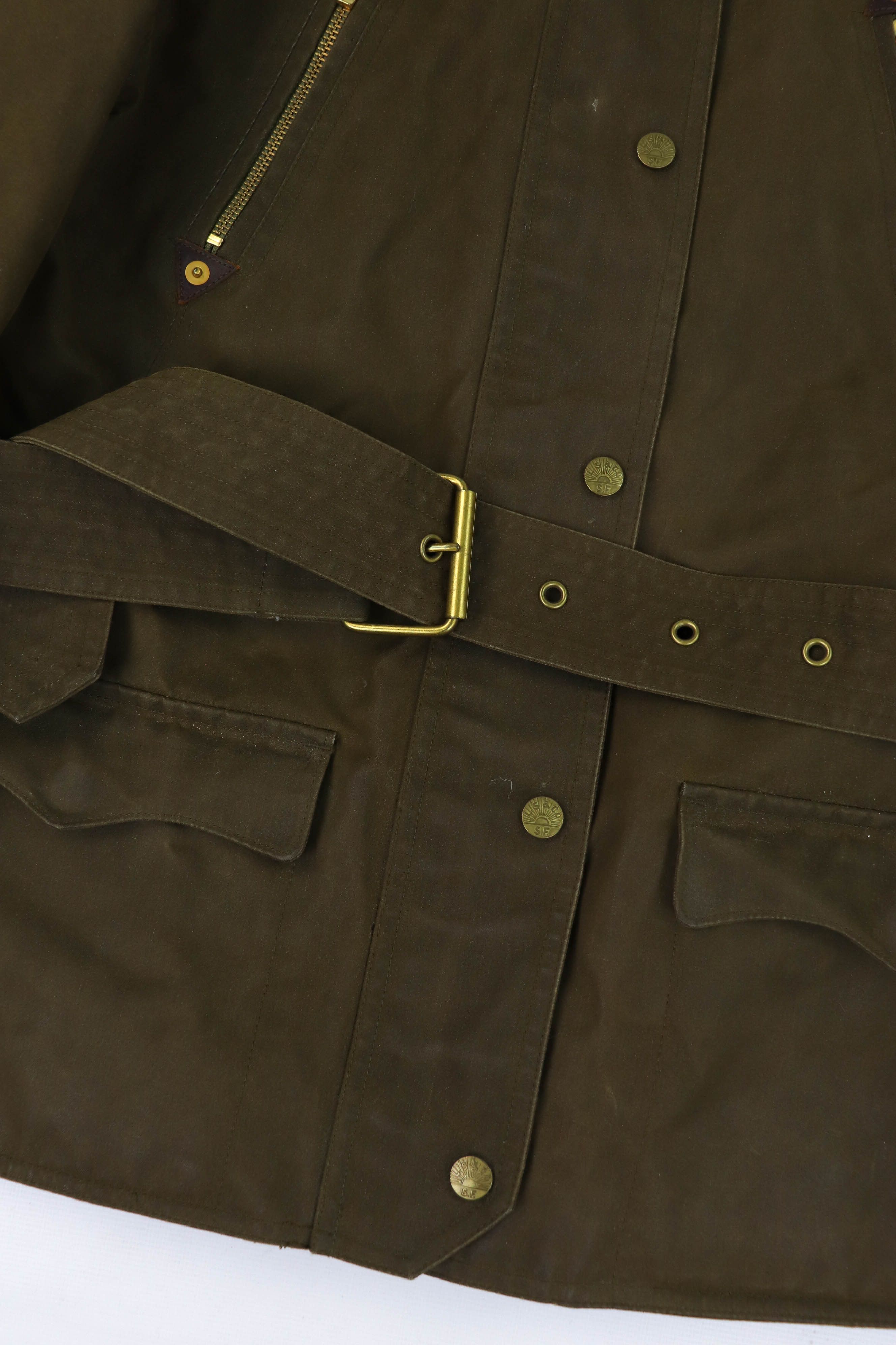 Levi's Women's Levi's Olive Green Waxed Belted Jacket Size M / US 6-8 / IT 42-44 - 6 Thumbnail
