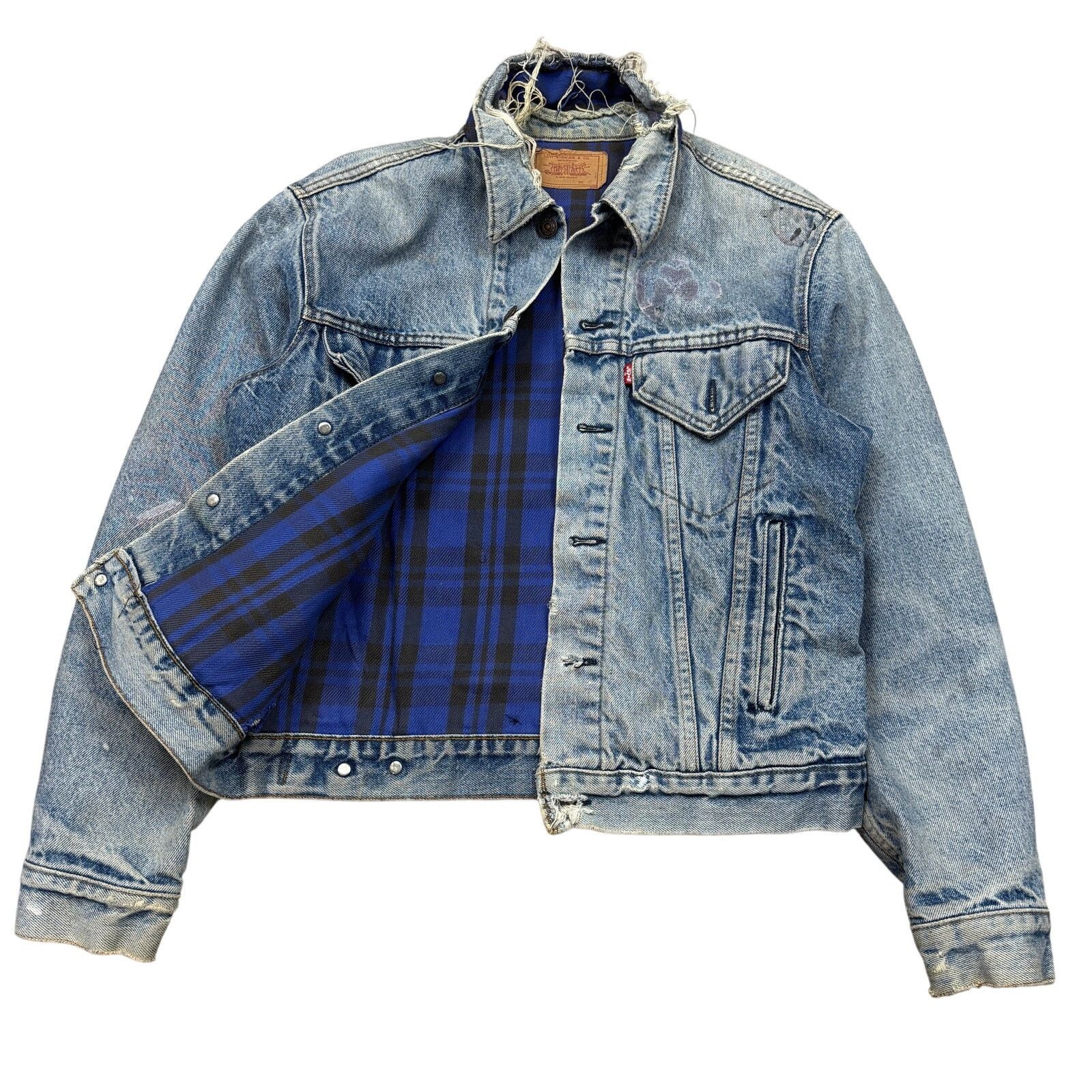 Levi's × Vintage VTG 80s Levi's 70411 9318 Flannel Lined Denim Jacket Men's M Size US M / EU 48-50 / 2 - 1 Thumbnail