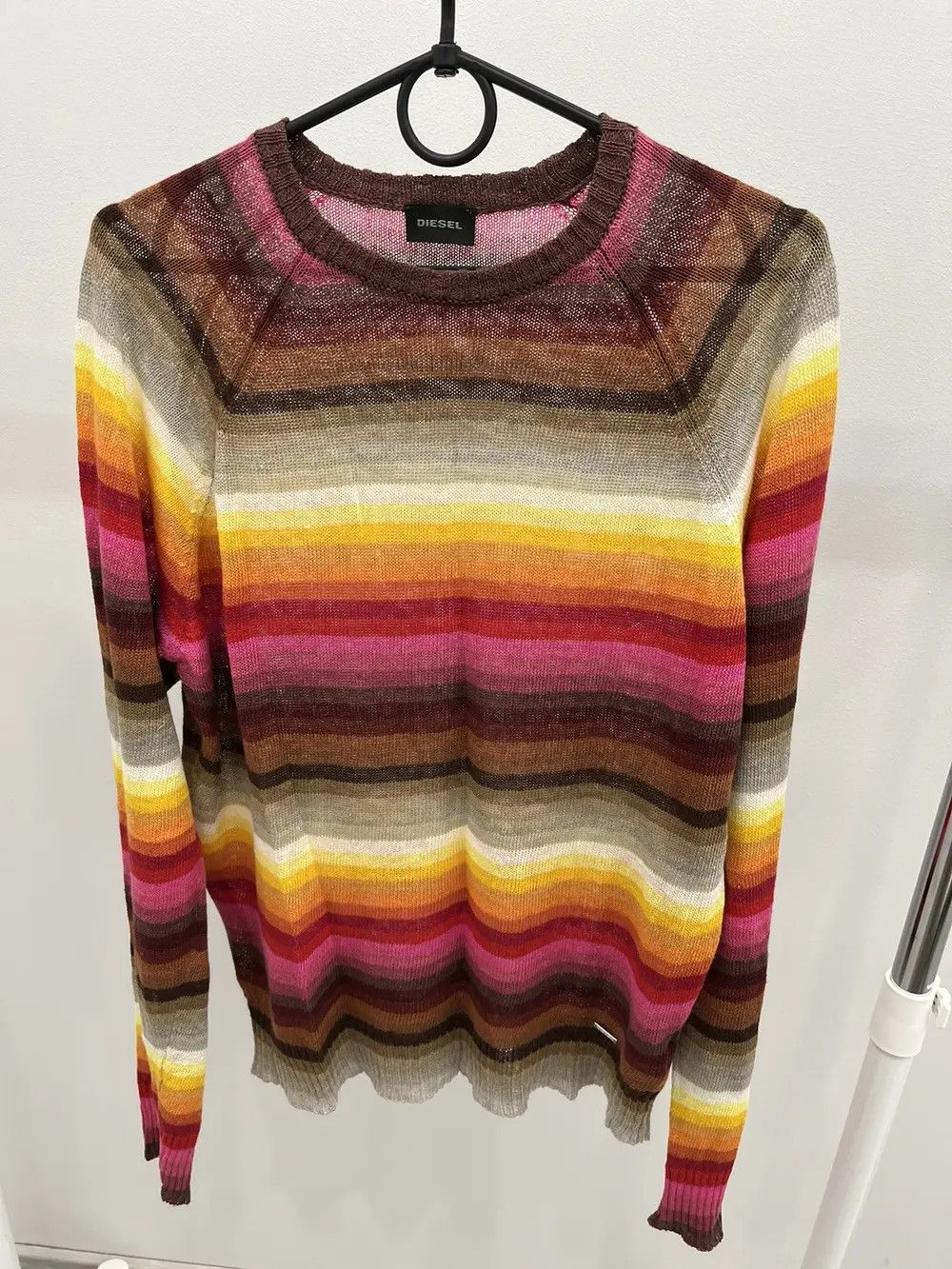 Diesel Diesel Multicolor Knit Linen Sweater Size US M / EU 48-50 / 2 - 1 Thumbnail