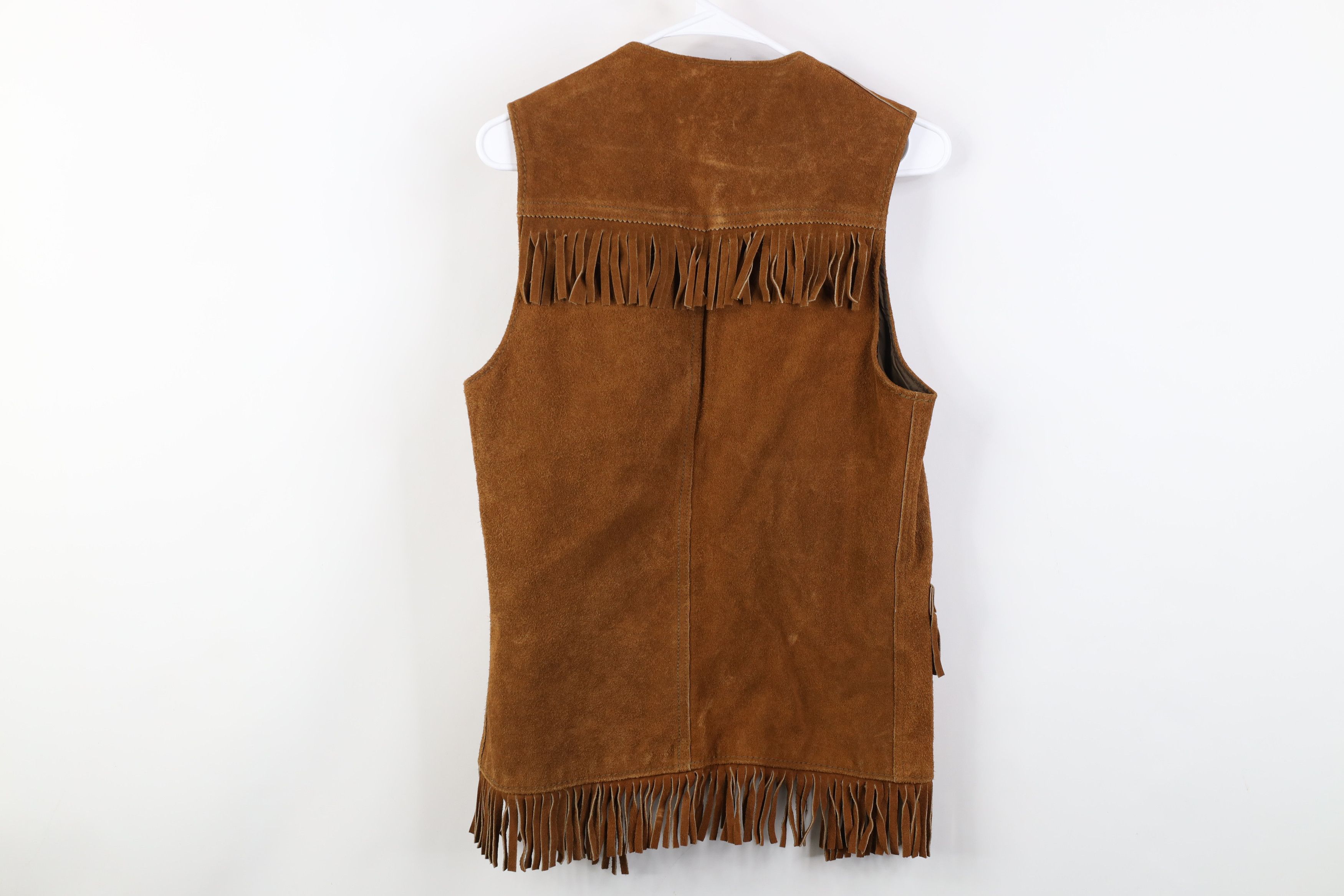 Vintage Vintage 60s 70s Brill Bros Fringed Suede Leather Vest USA Size US S / EU 44-46 / 1 - 13 Thumbnail