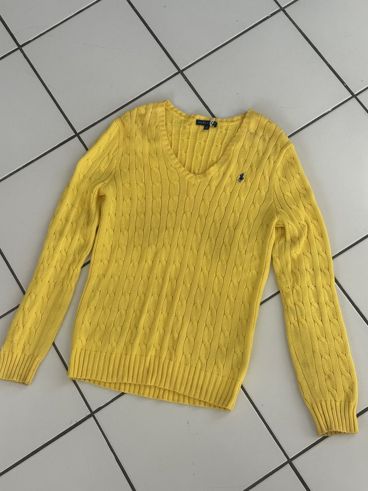 Ralph Lauren Ralph Lauren Knitted Yellow Sweater Size L / US 10 / IT 46 - 1 Thumbnail