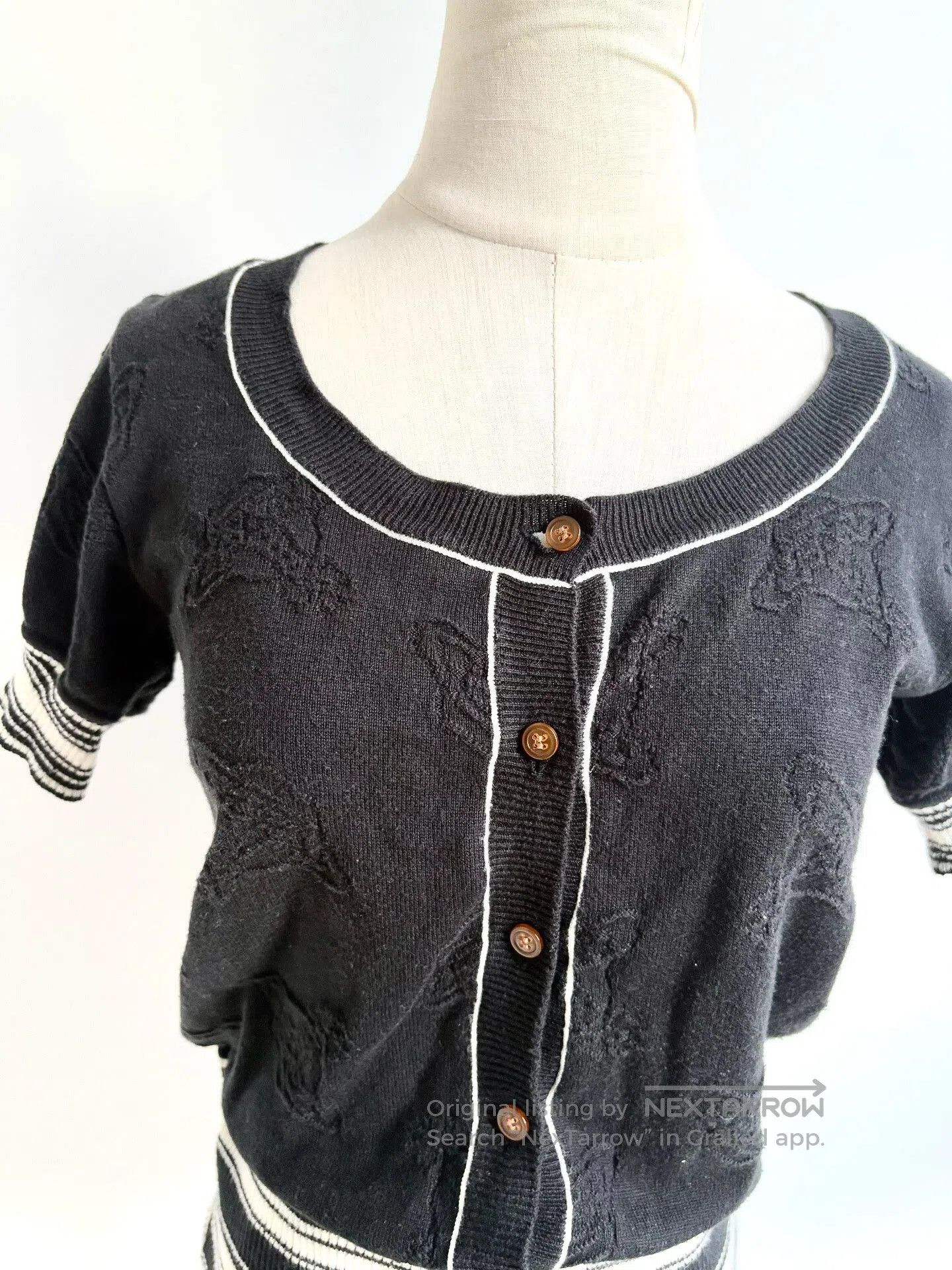 Vivienne Westwood vivienne westwood black short-sleeve cardigan. Size S / US 4 / IT 40 - 4 Thumbnail