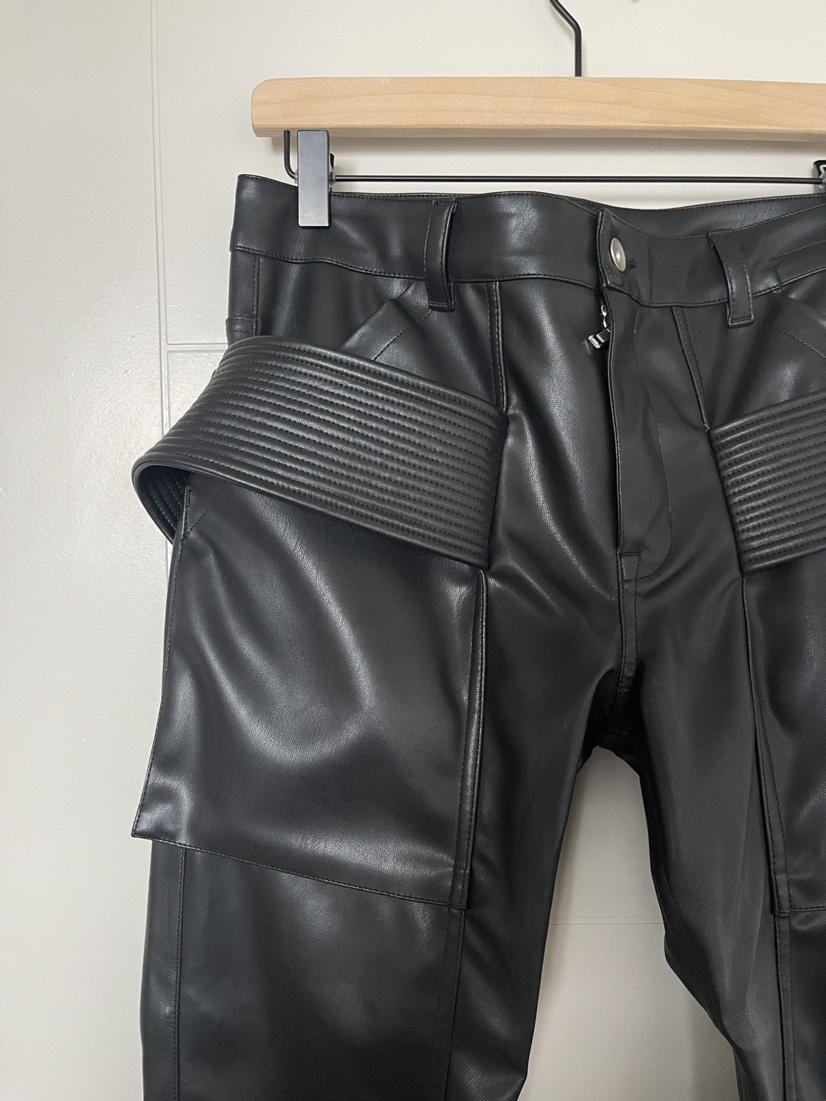 Rick Owens DRKSHDW Vegan Leather Easy Creatch Cargo Pants Size US 28 / EU 44 - 4 Thumbnail