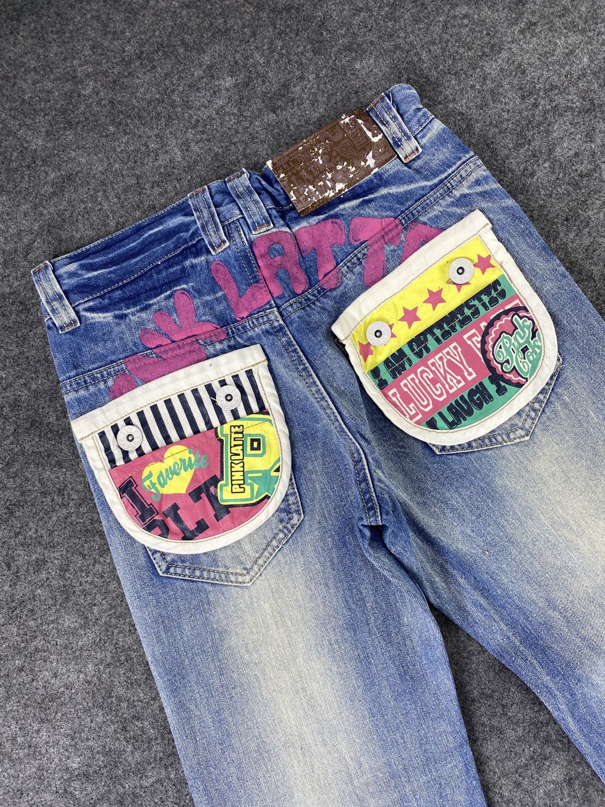 Japanese Brand × Vintage Japanese Denim Jeans PINK LATTE Patchworks - J1083 Size 28" / US 6 / IT 42 - 9 Thumbnail