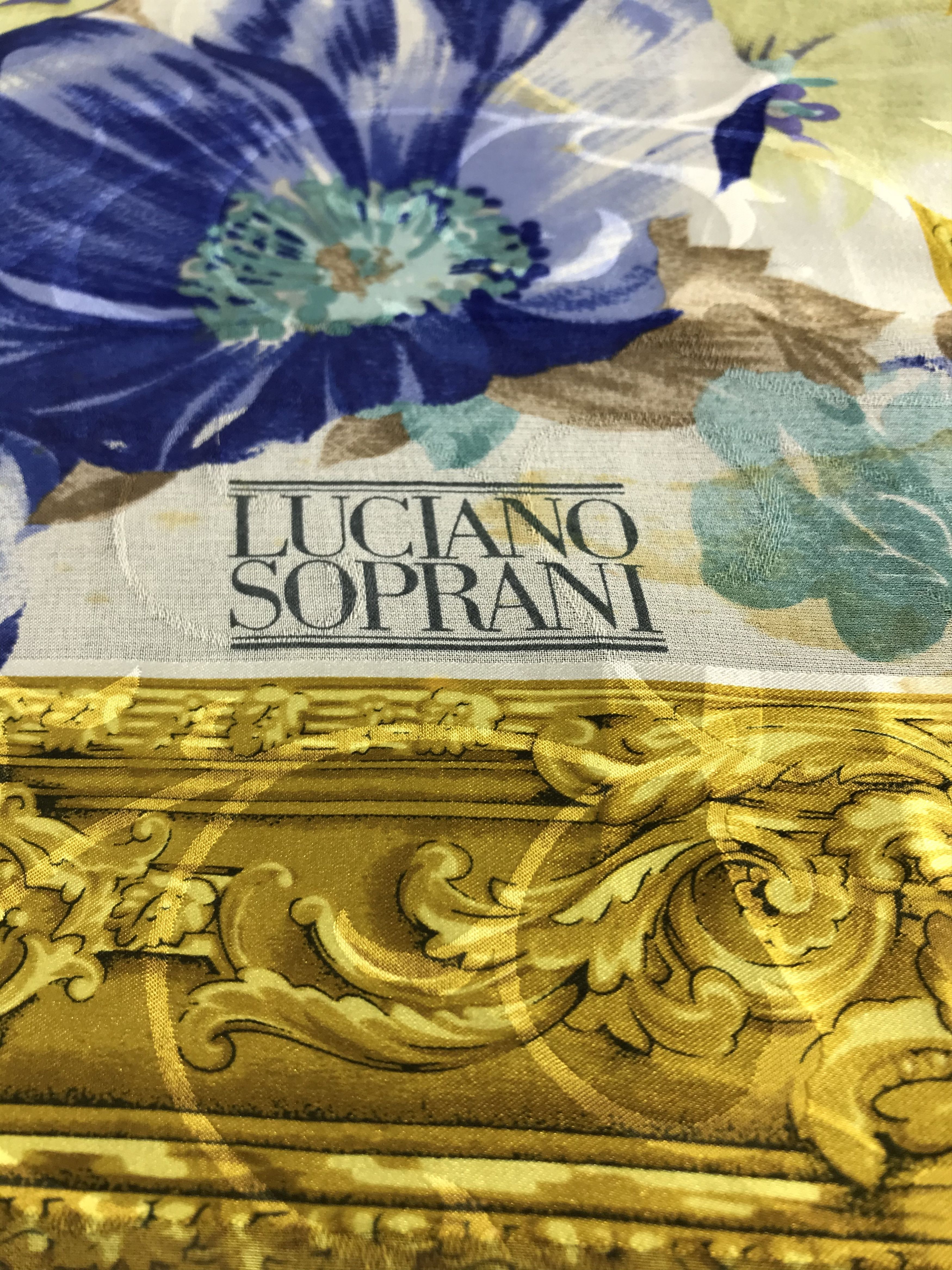 Vintage Luciano Soprani Silk Scarf Baroque M06 Size ONE SIZE - 3 Thumbnail