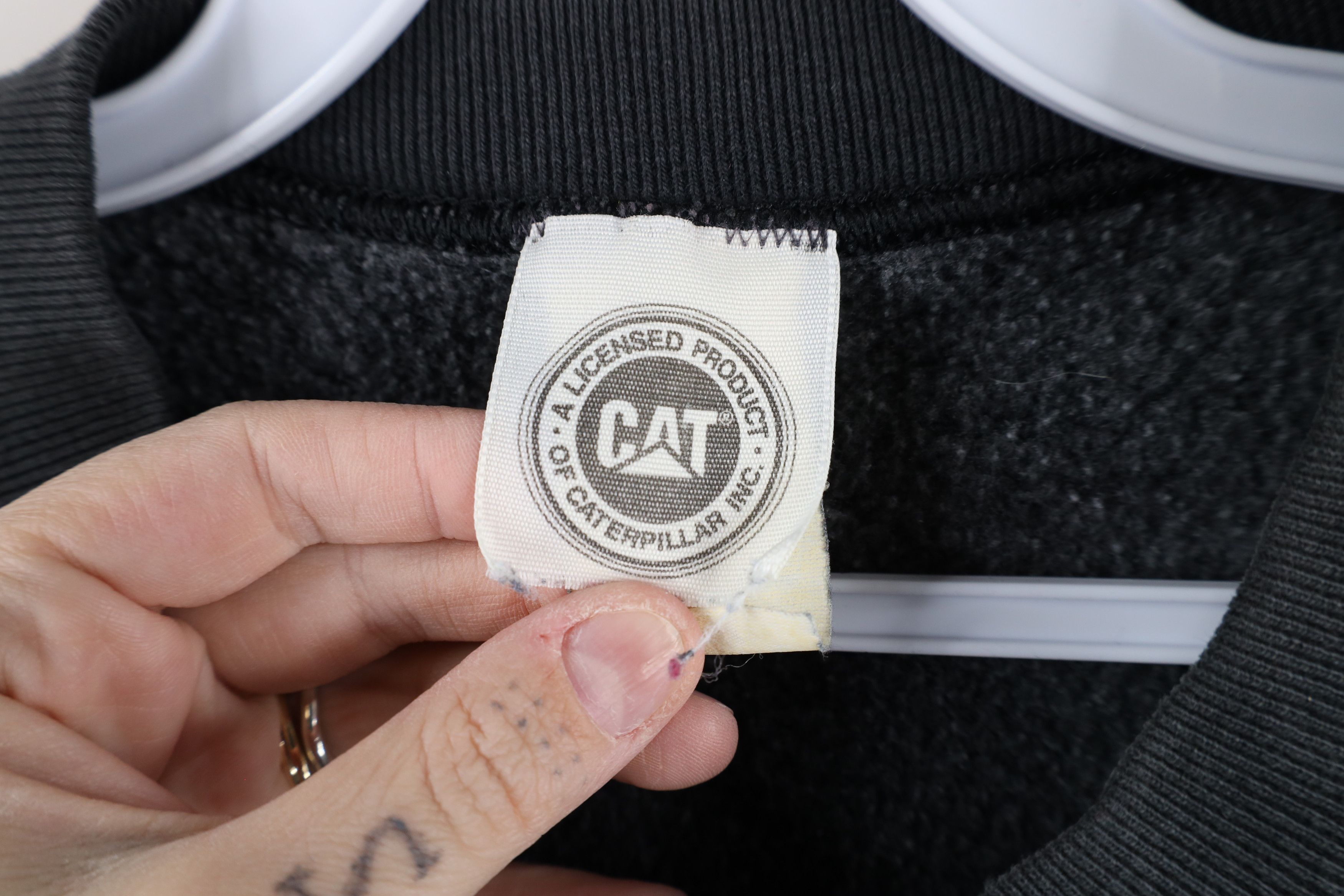 Caterpillar × Vintage Vintage 90s Cat Caterpillar Out Big Logo Sweatshirt USA Size ONE SIZE - 10 Thumbnail