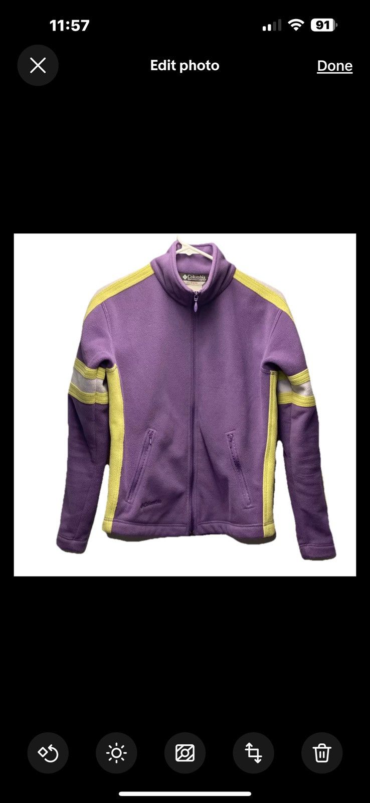Columbia Columbia XCO Full ZIP Fleece Womens Med 25” Long 16” Across Size M / US 6-8 / IT 42-44 - 1 Thumbnail
