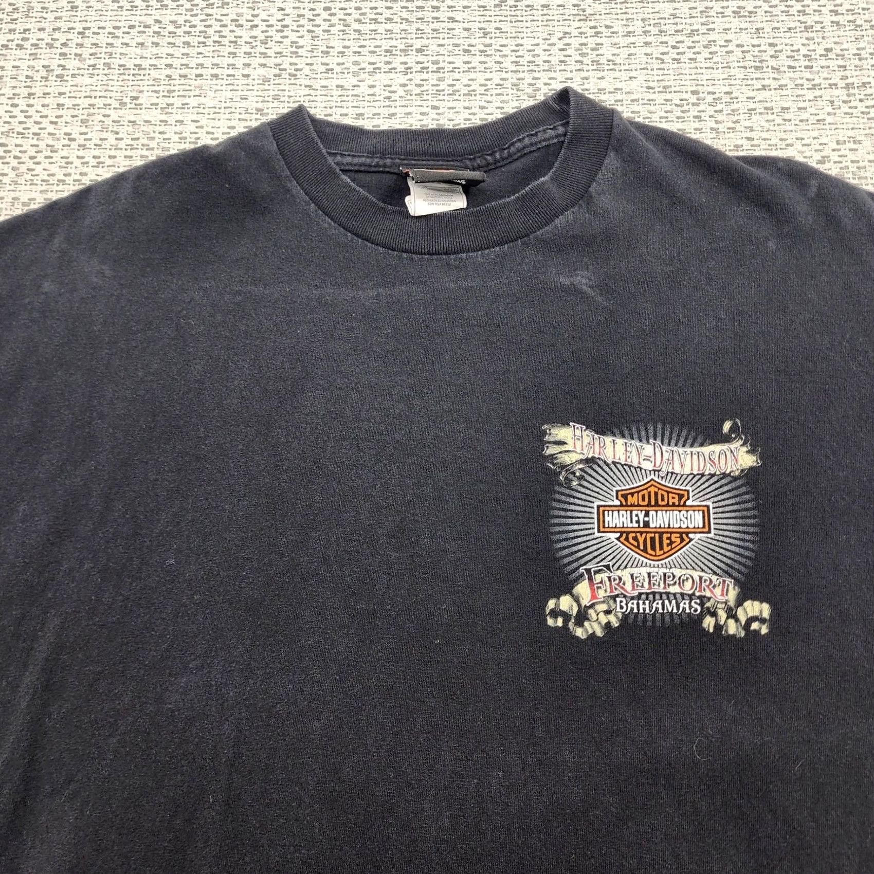 Harley Davidson Harley-Davidson Shirt XL Black Freeport Bahamas Biker Motorcycle Graphic Tee Mens Size US XL / EU 56 / 4 - 6 Thumbnail