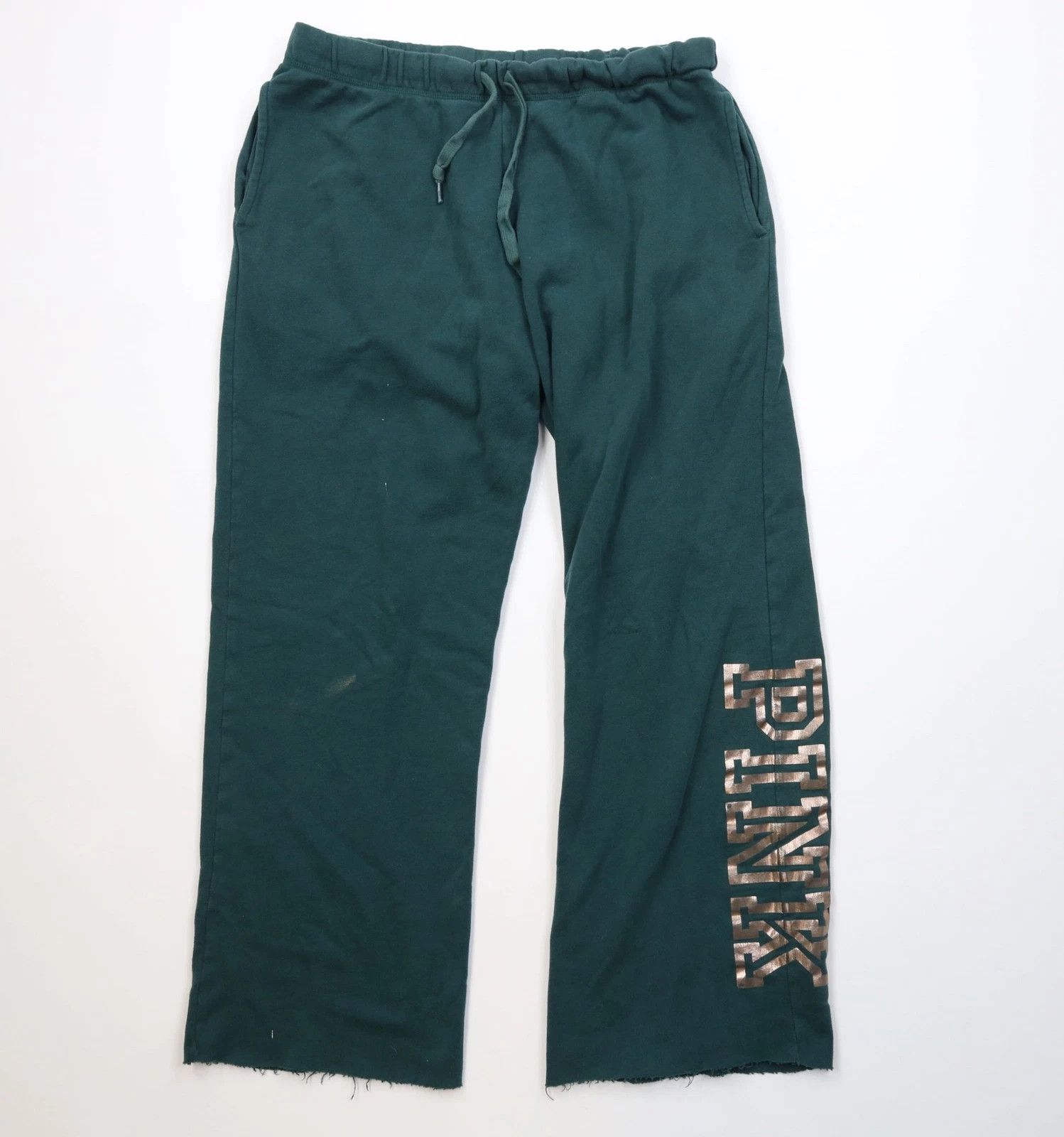 Victoria's Secret Vintage Y2K Victoria's Secret PINK Wide Leg Sweatpants Green Size 32" / US 10 / IT 46 - 1 Thumbnail
