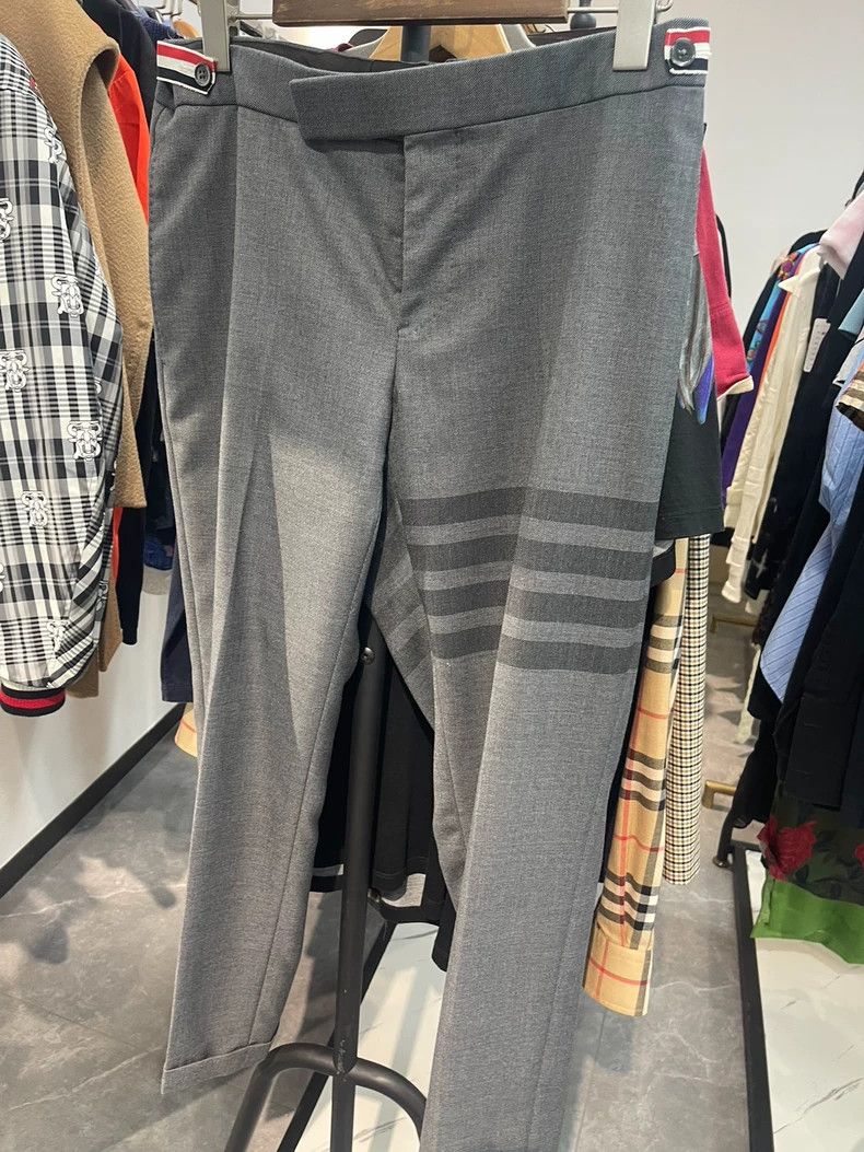 Thom Browne Thom Browne Gray four-barrel overalls Size 38R - 1 Thumbnail