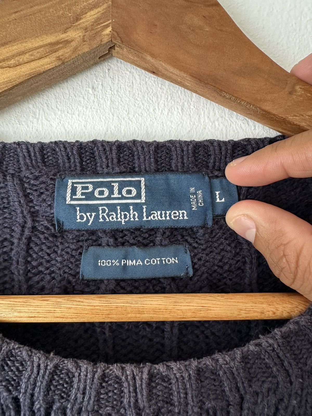 Polo Ralph Lauren Polo Ralph Lauren Cable Knit Small Pony Size US L / EU 52-54 / 3 - 6 Thumbnail