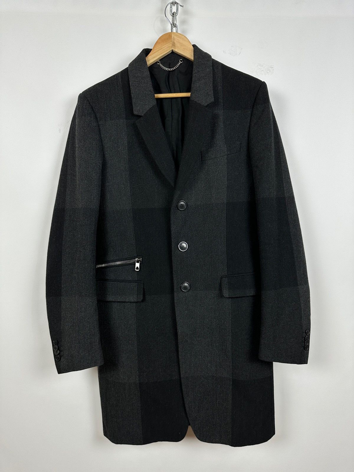 Diesel Black Gold Diesel Black Gold Wool Checkered Coat Jacket Size US M / EU 48-50 / 2 - 5 Thumbnail