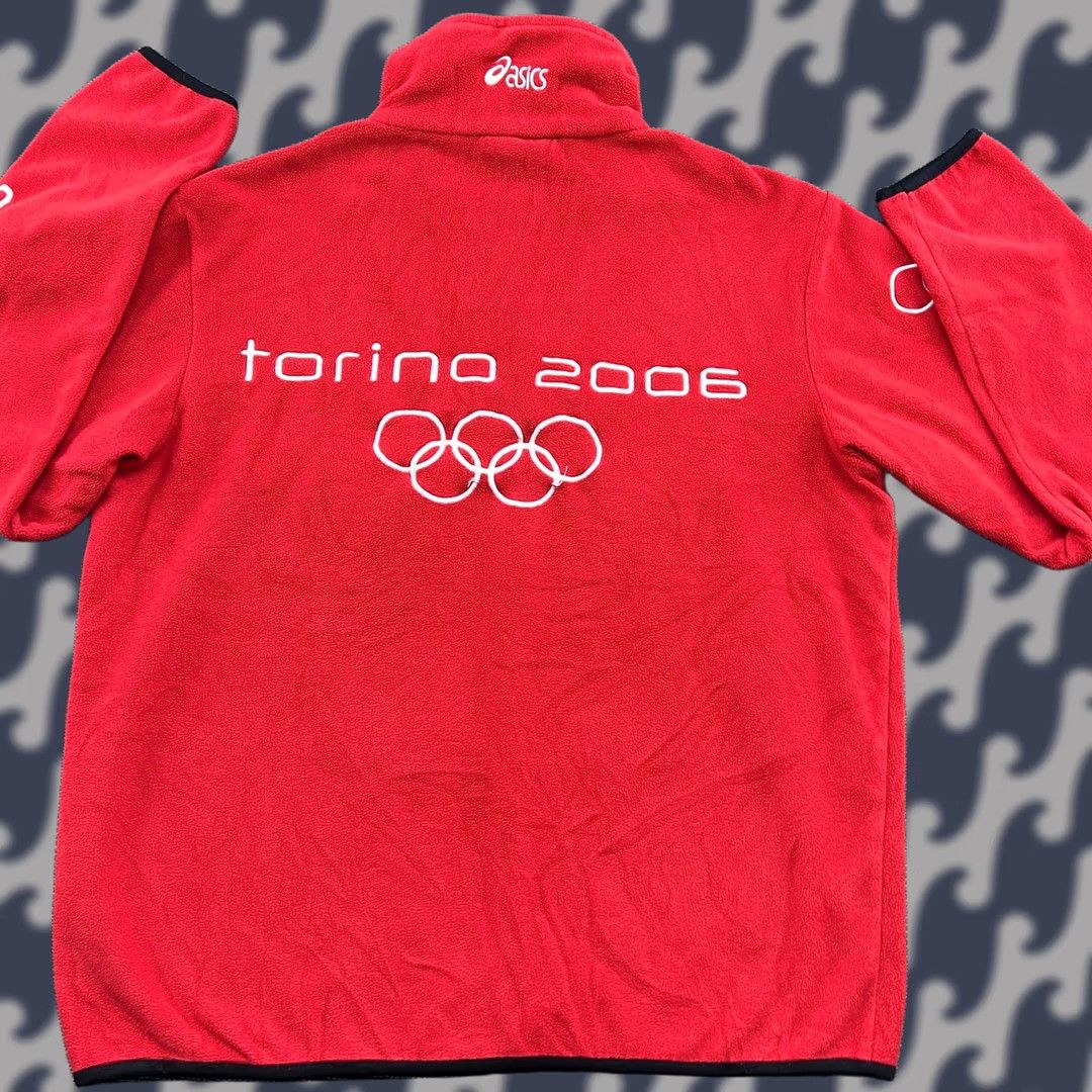 Asics ASICS T-Shirt Mens Red 1/2 Zip Fleece 2006 Winter Olympics Torino Spin Sports Football Vintage: No Medals? (Note: keep to rules) Size US S / EU 44-46 / 1 - 1 Thumbnail