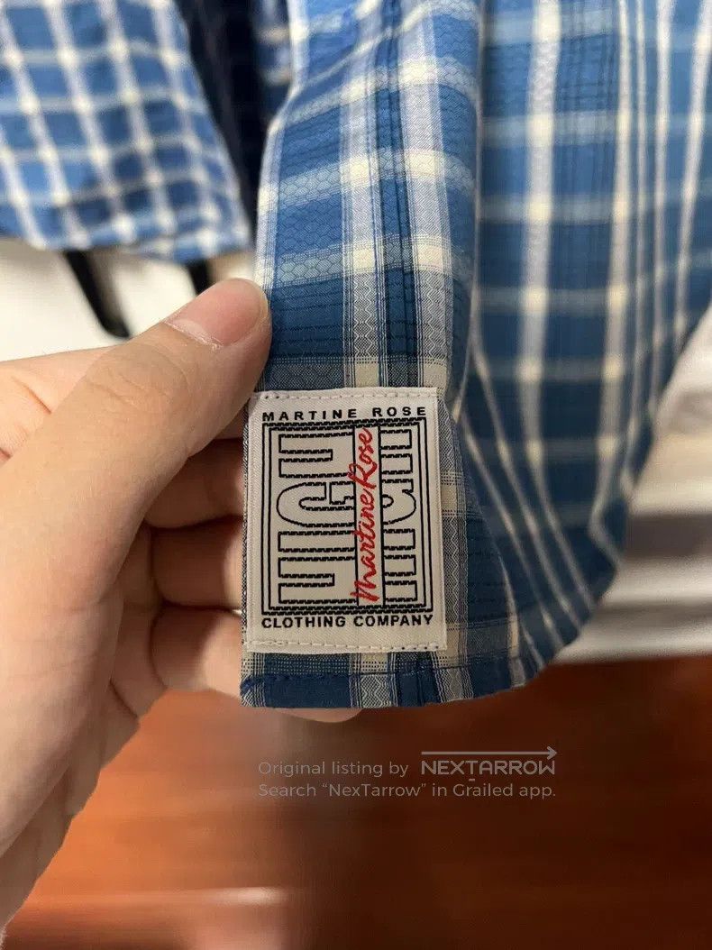 Martine Rose Martine Rose 23ss honeycomb plaid short-sleeved shirt Size US L / EU 52-54 / 3 - 4 Thumbnail