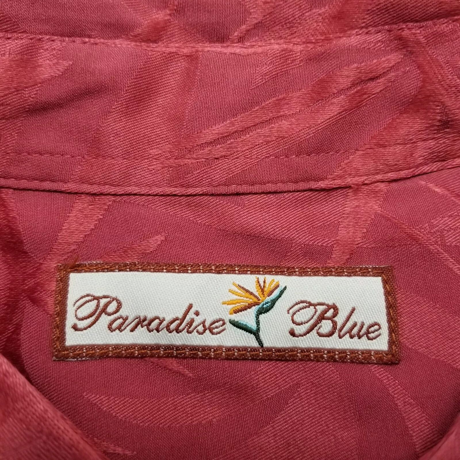 Paradise Paradise Blue Hawaiian Shirt Mens XL Red Button Up Size US XL / EU 56 / 4 - 7 Thumbnail
