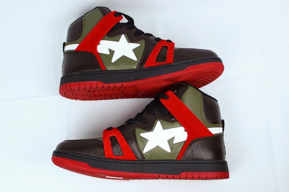 Bape BAPE Bapesta 93 Hi Brown/Khaki Sneakers (US 9) Size US 9 / EU 42 - 2 Thumbnail