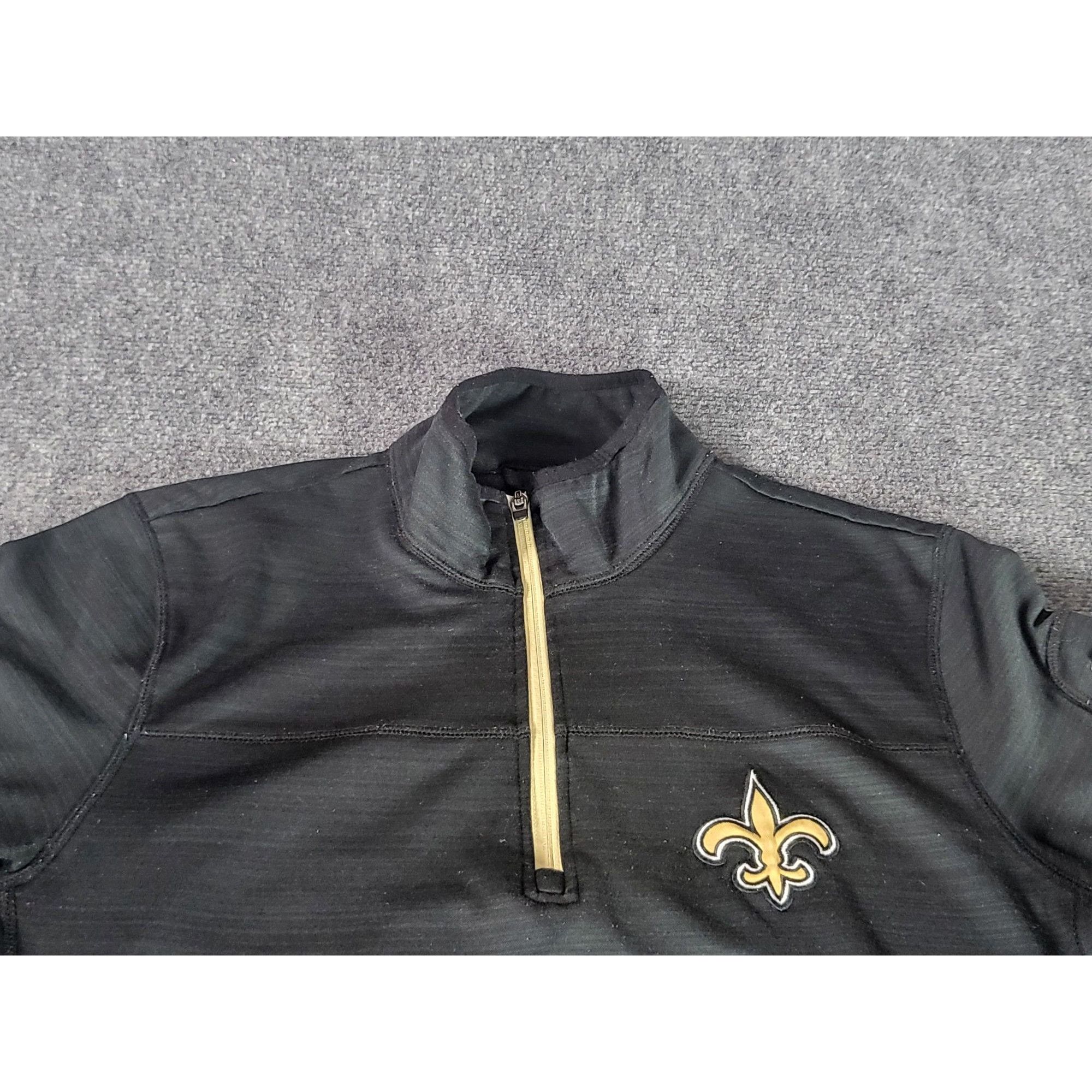 NFL New Orleans Saints Pullover Men Sz L Black Gold NFL Football Size US L / EU 52-54 / 3 - 2 Thumbnail