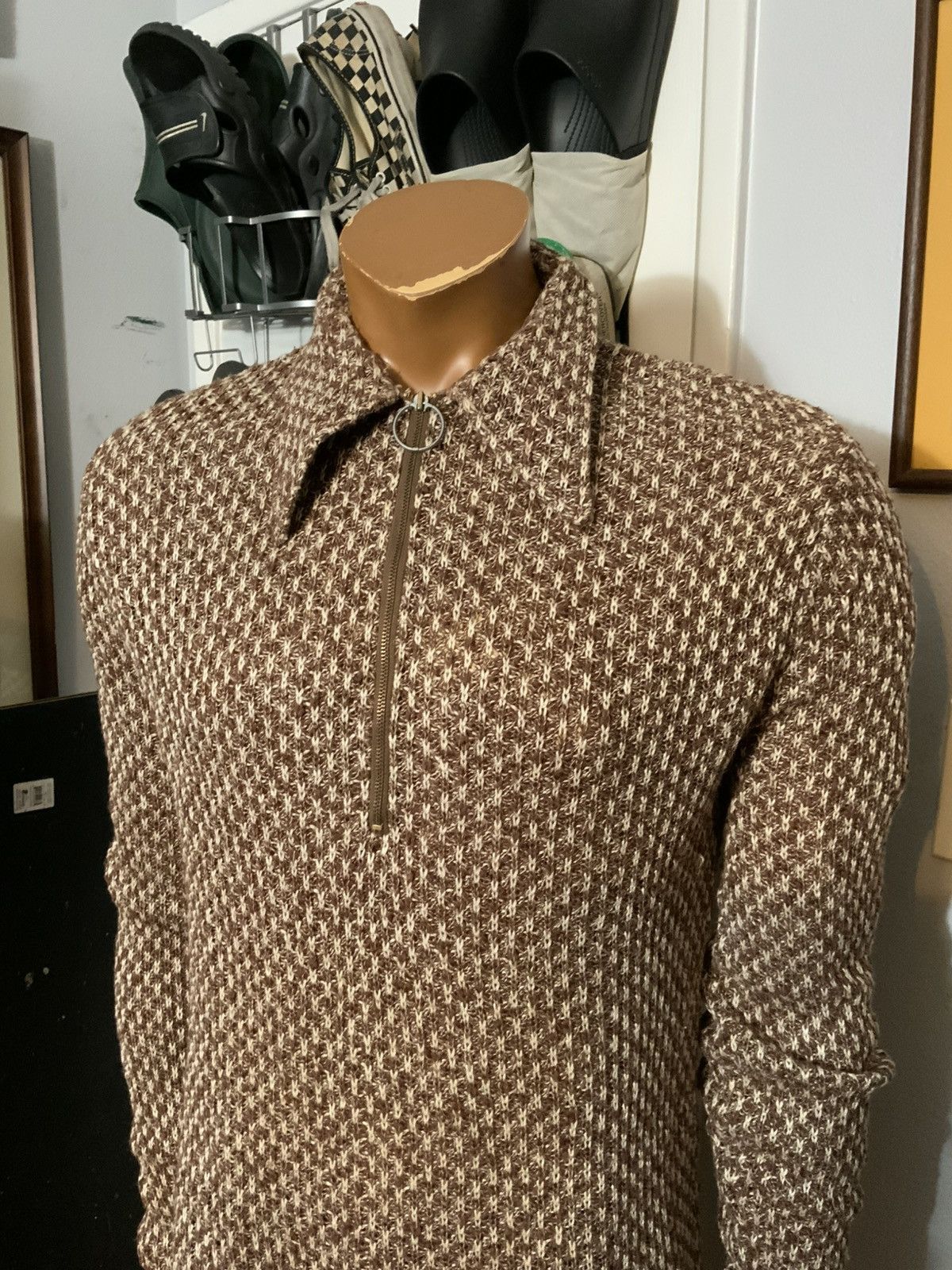 Vintage VTG 60s 70s Prince Igor Burma Knit Circle Zip Disco Sweater Size US M / EU 48-50 / 2 - 11 Thumbnail