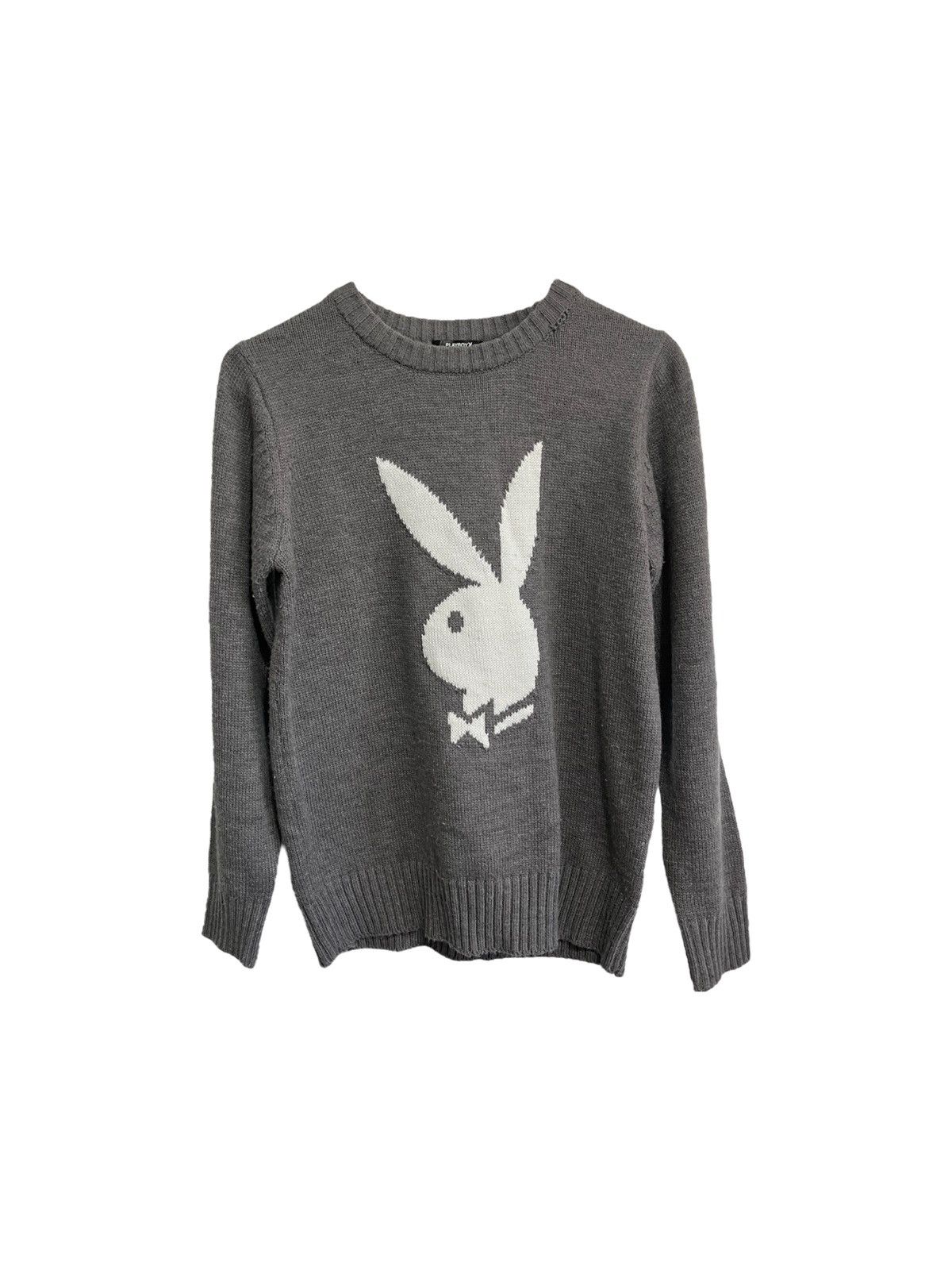 Playboy PlayBoy Bunny Grey Knitted Sweater Size M / US 6-8 / IT 42-44 - 1 Thumbnail