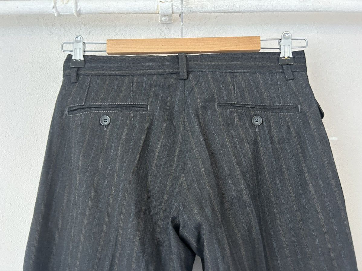 Dolce & Gabbana Dolce & Gabbana Striped Trousers with Leather Details Size US 28 / EU 44 - 13 Thumbnail