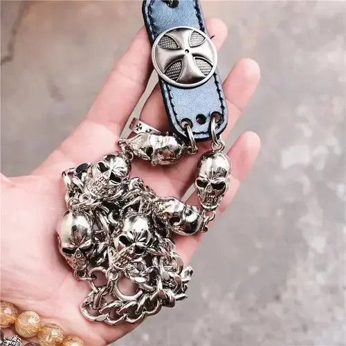VIBE Motorcyle KeyChain Jean Biker Wallet Belts Chain Size ONE SIZE - 4 Thumbnail