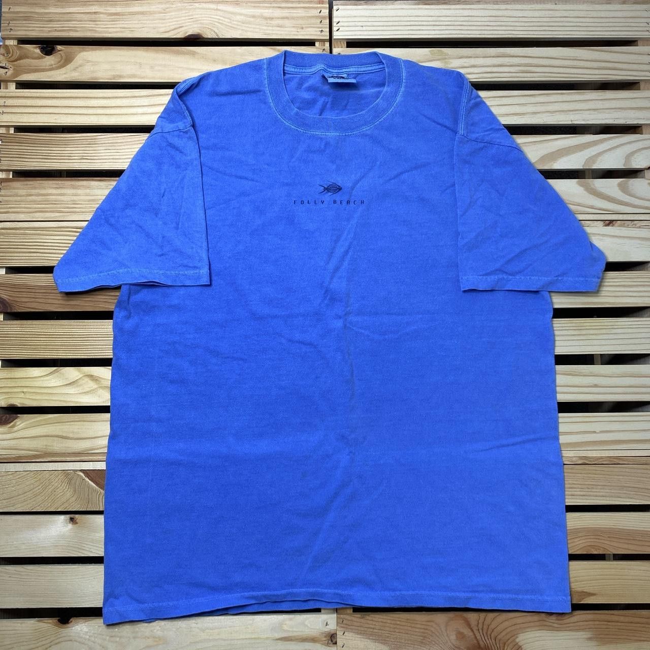 Anvil Vintage Folly Beach, SC Blue Surf Tee Size Large Size US L / EU 52-54 / 3 - 1 Thumbnail