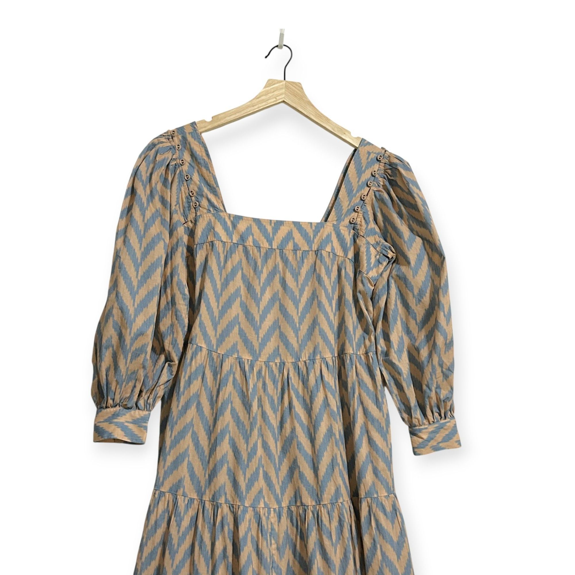 Ulla Johnson Ulla Johnson Georgina Chevron-Print Tiered Midi Dress Sz 2 Size XS / US 0-2 / IT 36-38 - 10 Thumbnail