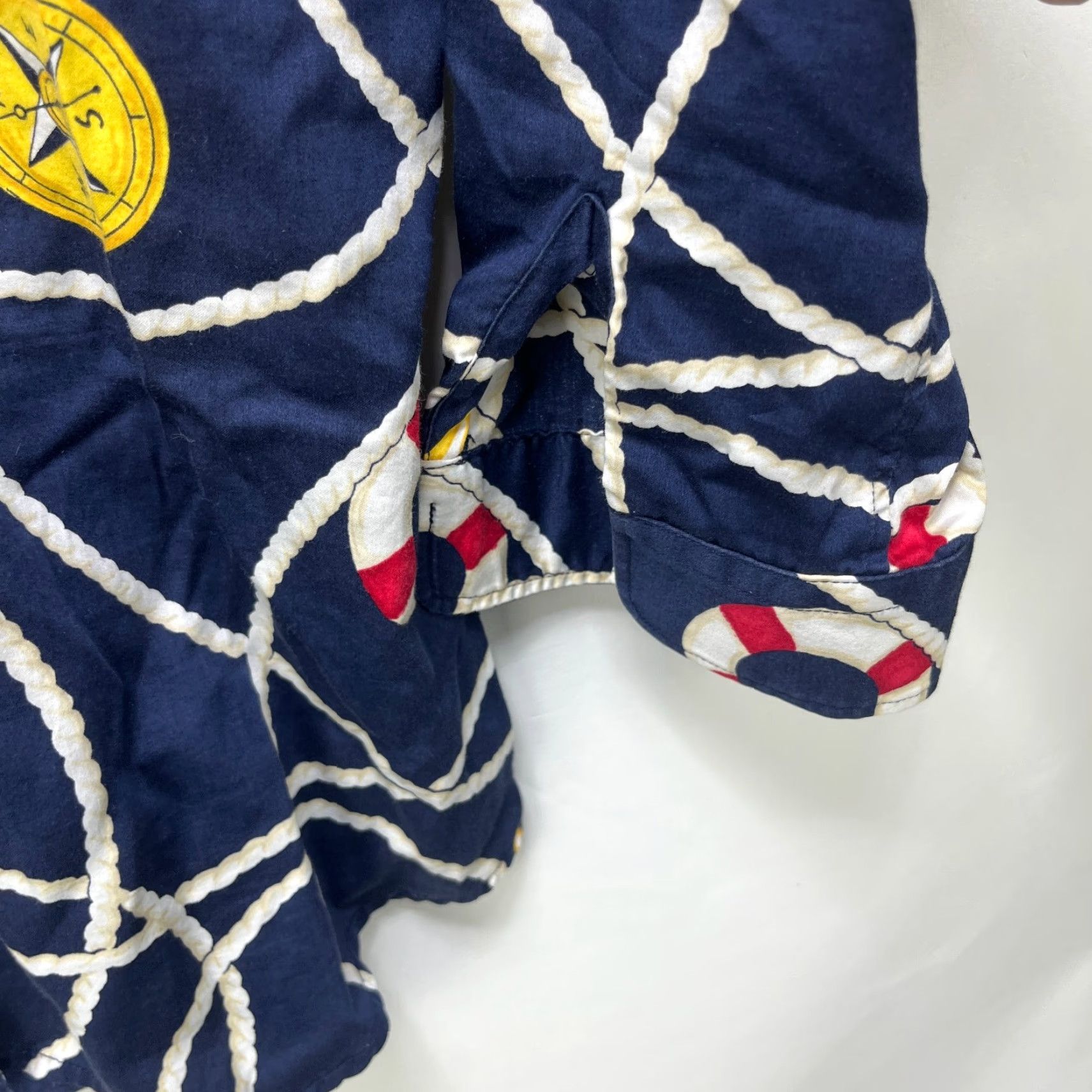Polo Ralph Lauren VINTAGE Polo Ralph Lauren Womens Sailing Long Sleeve Shirt Medium Blue Striped Button-Up Polo Shirt Size M / US 6-8 / IT 42-44 - 5 Thumbnail