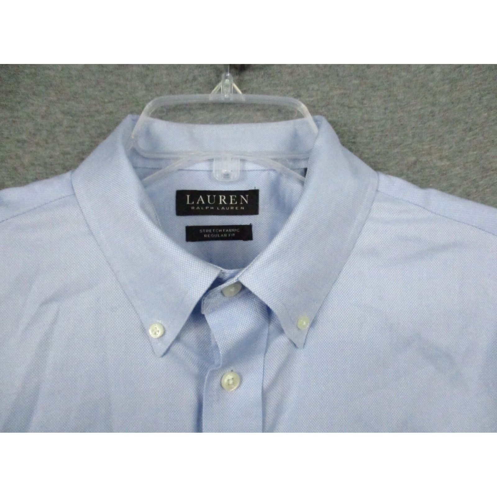 Ralph Lauren Lauren Ralph Lauren Blue Stretch Fabric Shirt Size 16 Long Sleeve Mens Size US L / EU 52-54 / 3 - 4 Thumbnail