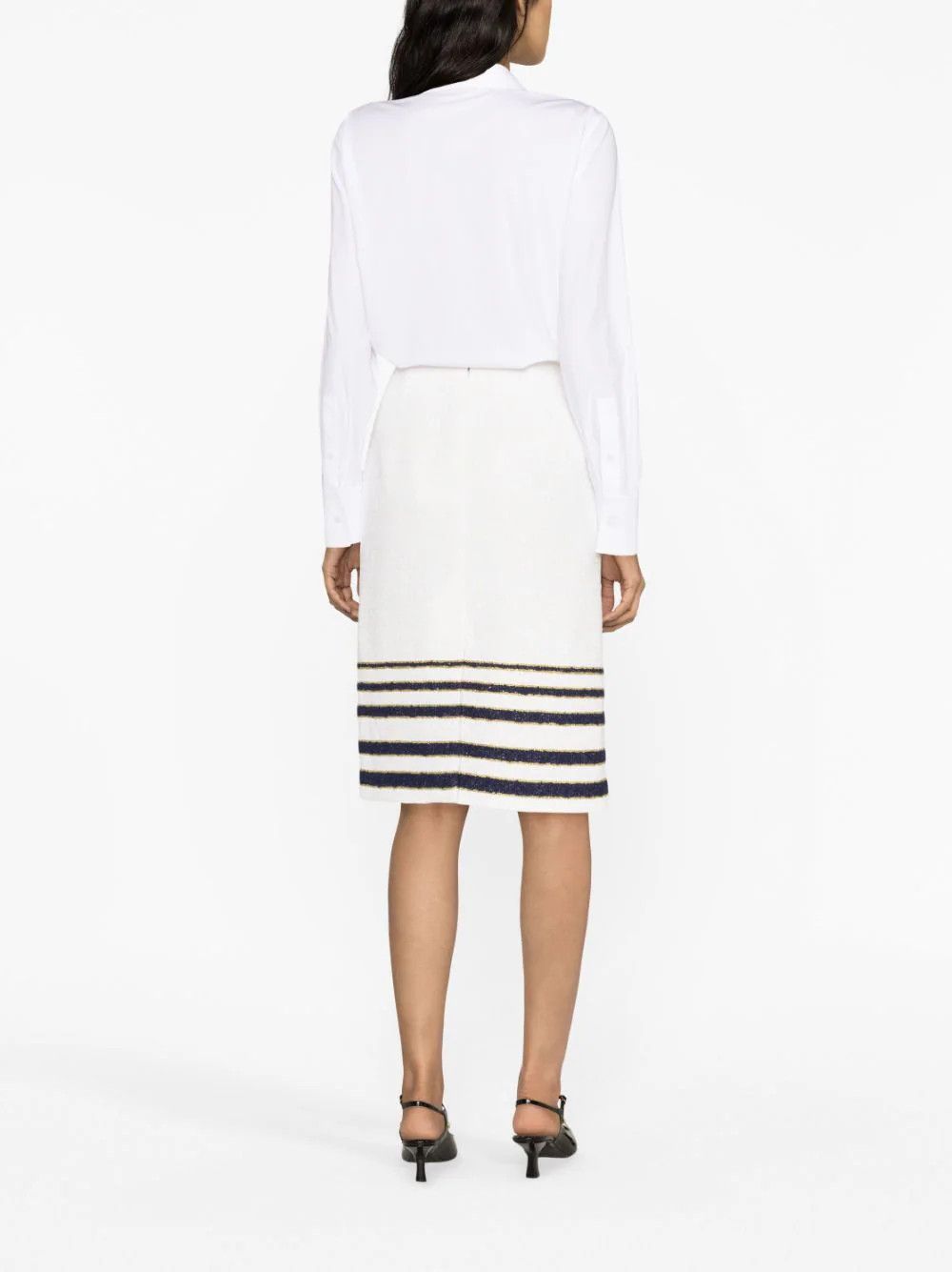 Valentino o1s22i1n0924 Cotton Poplin Shirt in White Size M / US 6-8 / IT 42-44 - 4 Thumbnail