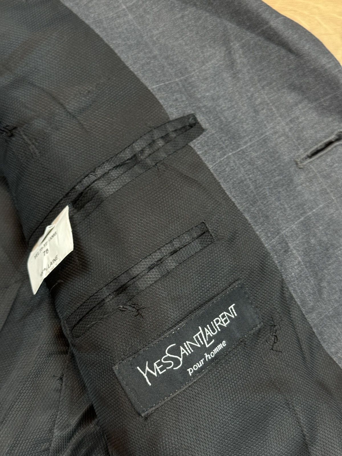 Yves Saint Laurent Vintage wool blazer Yves Saint Laurent original luxury item Size 48L - 2 Thumbnail