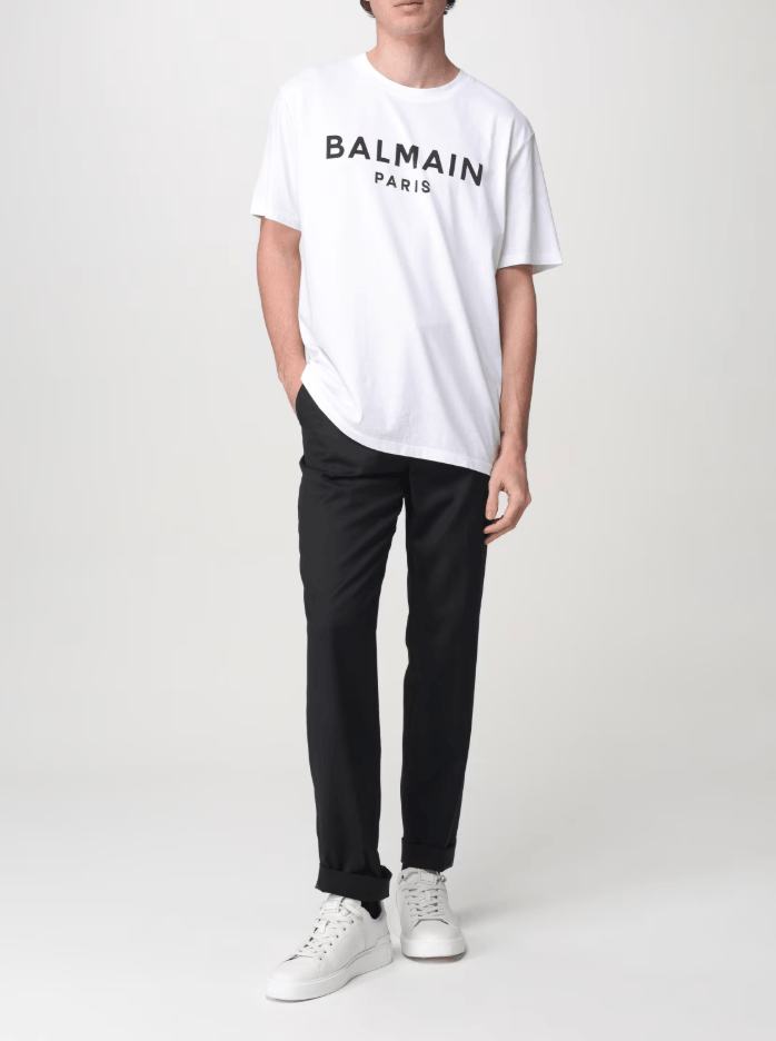 Balmain BNWT AW25 BALMAIN BIG LOGO WHITE TSHIRT L Size US L / EU 52-54 / 3 - 14 Thumbnail