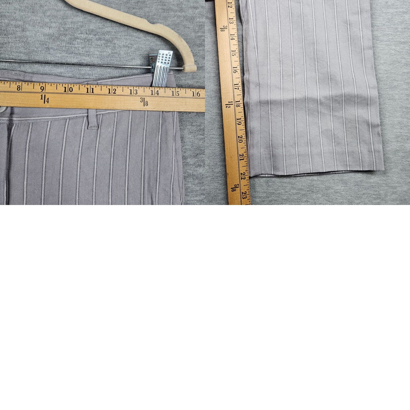 J. Jill J.JILL Linen Stretch Gray Stripes Straight Leg Pant Petite Size 6 NEW Size 28" / US 6 / IT 42 - 8 Thumbnail