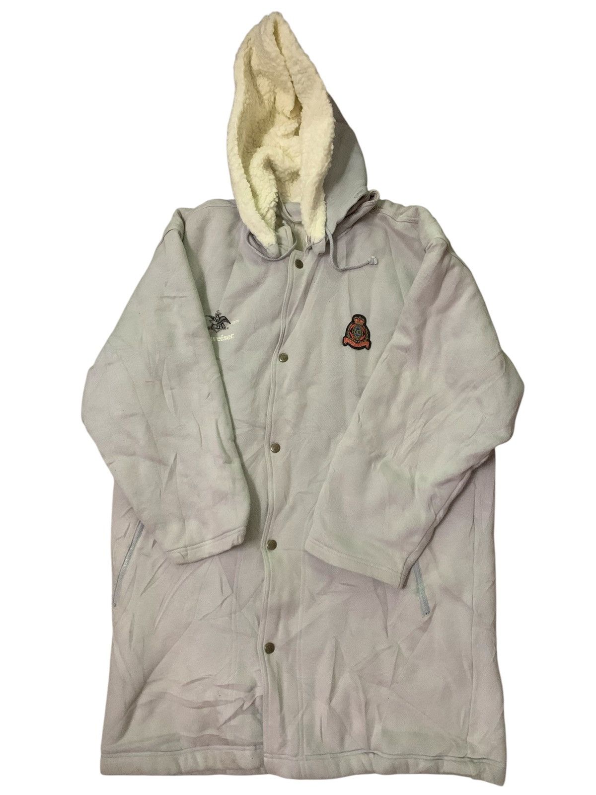 Budweiser × Vintage Budweiser Button Long Jacket With Hooded Size US L / EU 52-54 / 3 - 2 Thumbnail