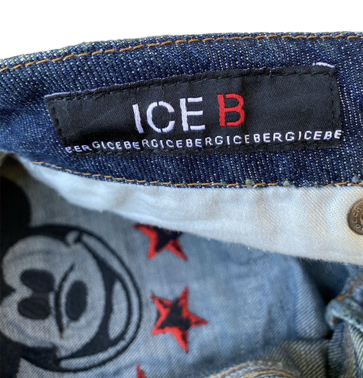 Iceberg × JNCO × Vintage Vintage Iceberg X Mickey Mouse Denim Jeans Size US 33 - 4 Thumbnail
