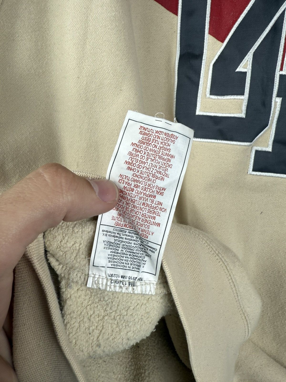 Nike × Vintage 00s🔥Nike Cortez 04 Beige Large Mens Hoodie VnTg y2k OG Size US L / EU 52-54 / 3 - 11 Thumbnail