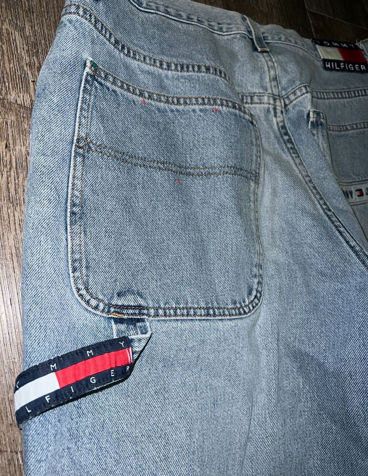 JNCO × Tommy Hilfiger × Vintage Vintage Tommy Hilfiger Baggy Wide Leg Carpenter Jeans siz 36 Size US 36 / EU 52 - 2 Thumbnail