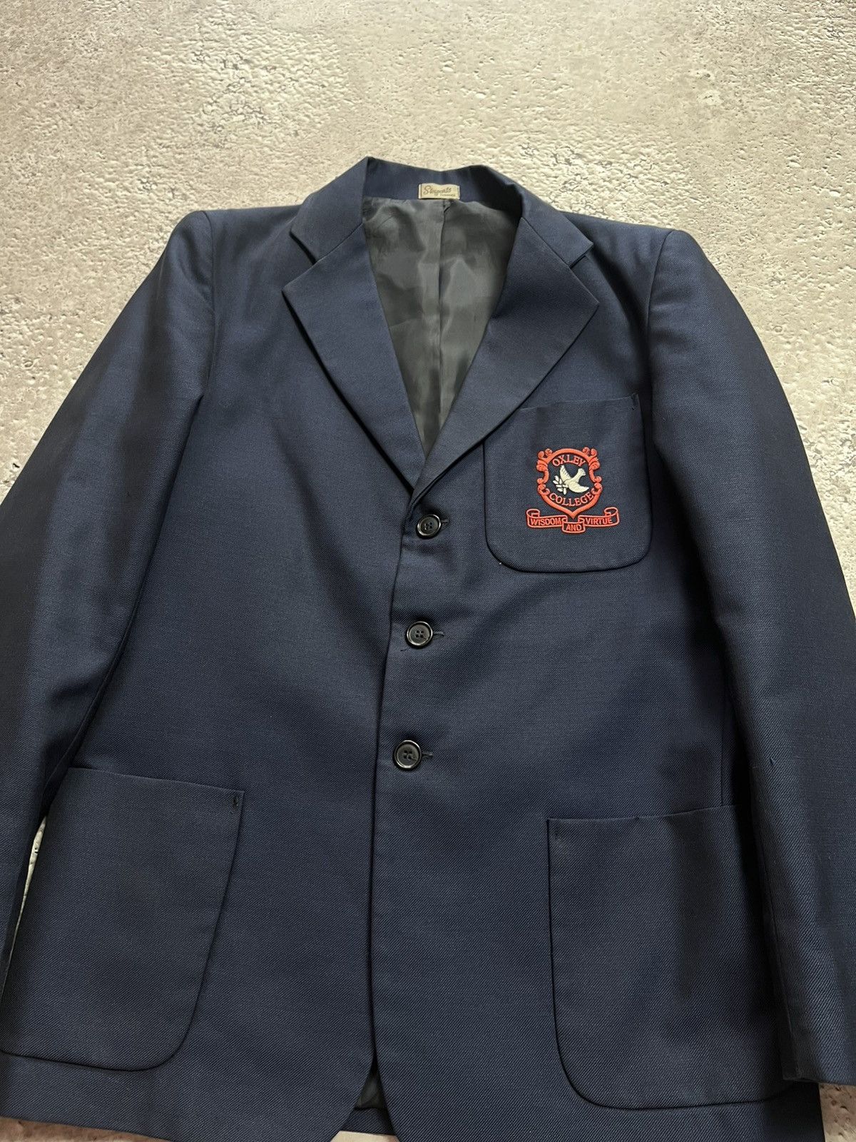 Vintage Vintage Oxley College Navy Blazer Stewart of Ivanhoe 15 Size US M / EU 48-50 / 2 - 8 Thumbnail