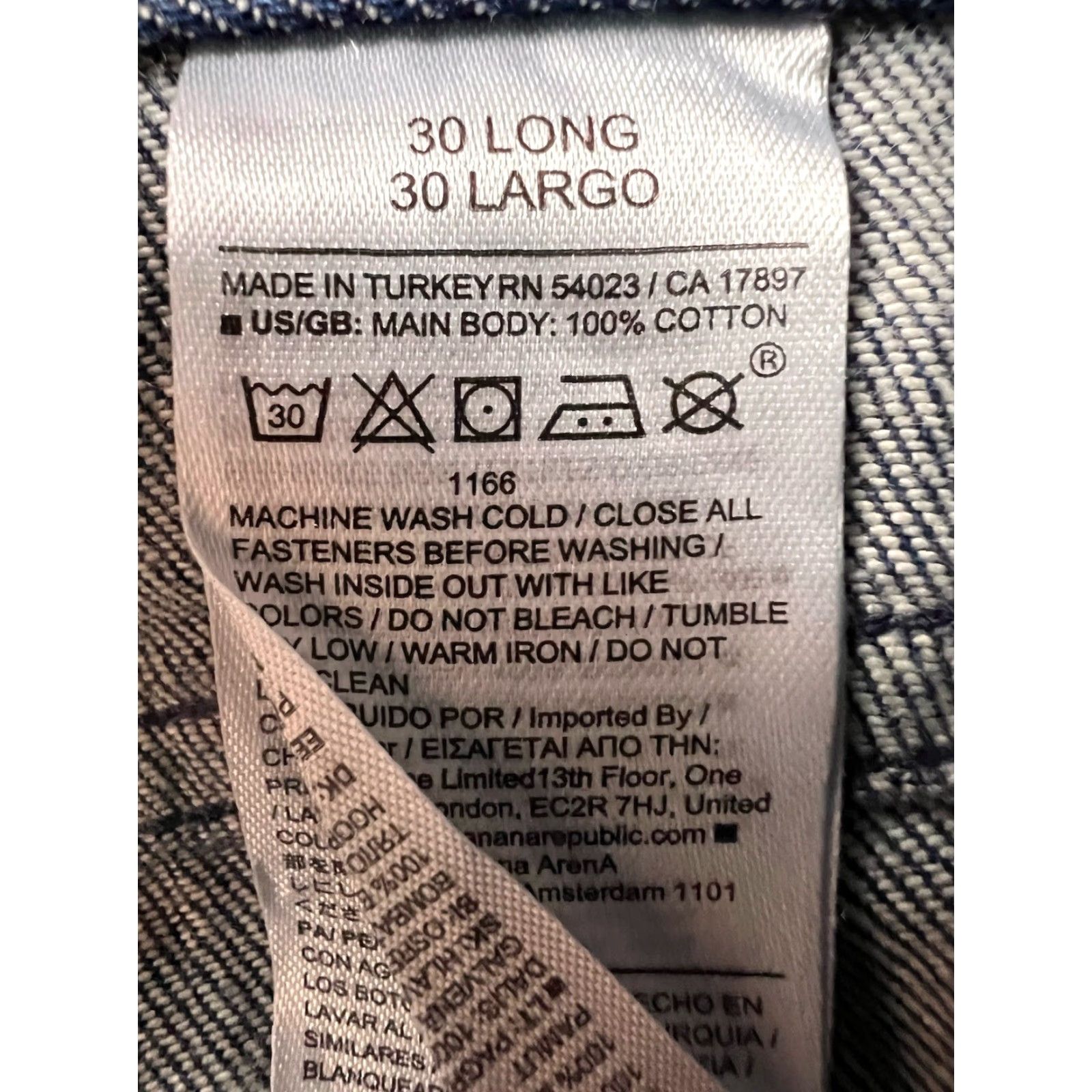 Banana Republic Banana Republic Jeans Slouch Straight Womens Size 30L Blue Denim 5-Pocket Dark Wash Indigo Straight Jeans Womens Size 30" / US 8 / IT 44 - 4 Thumbnail