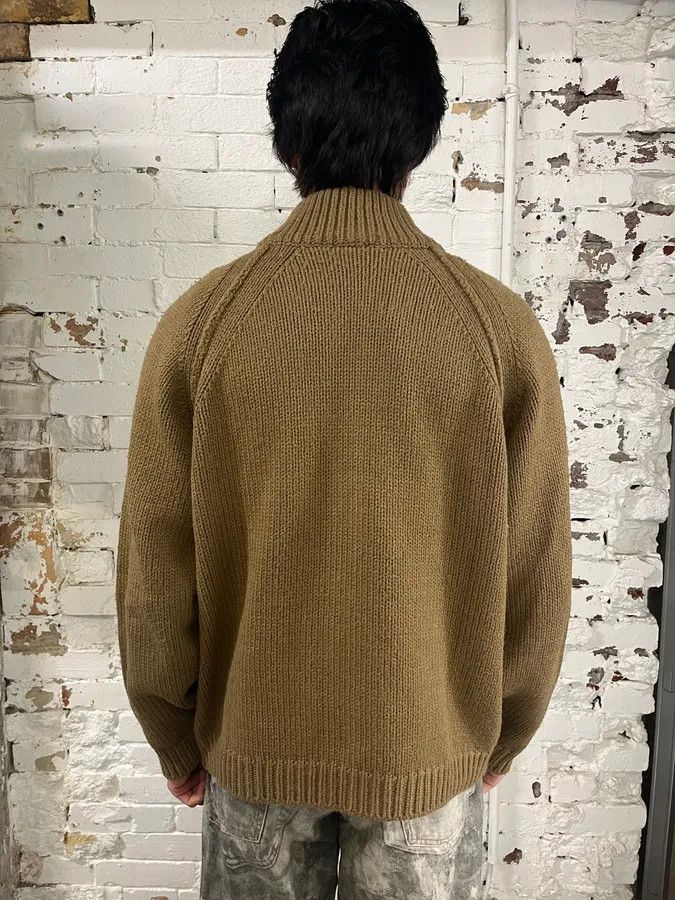 Dolce & Gabbana 1990s Dolce & Gabbana Camel Wool Zip-Up Sweater Size US M / EU 48-50 / 2 - 3 Thumbnail