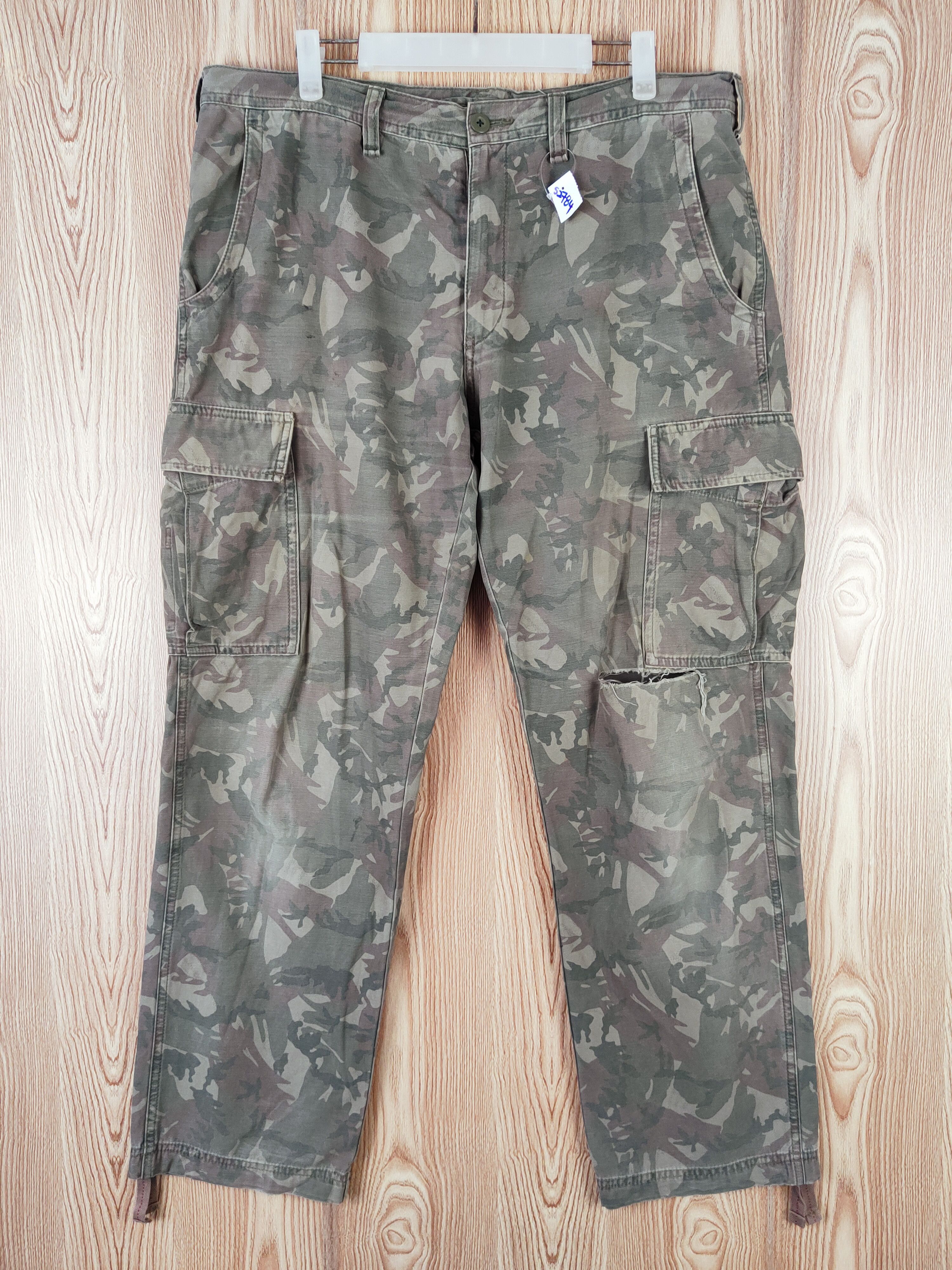 Japanese Brand Uniqlo Camouflage Faded Multipocket Cargo Pants #S2784 Size US 37 - 1 Thumbnail