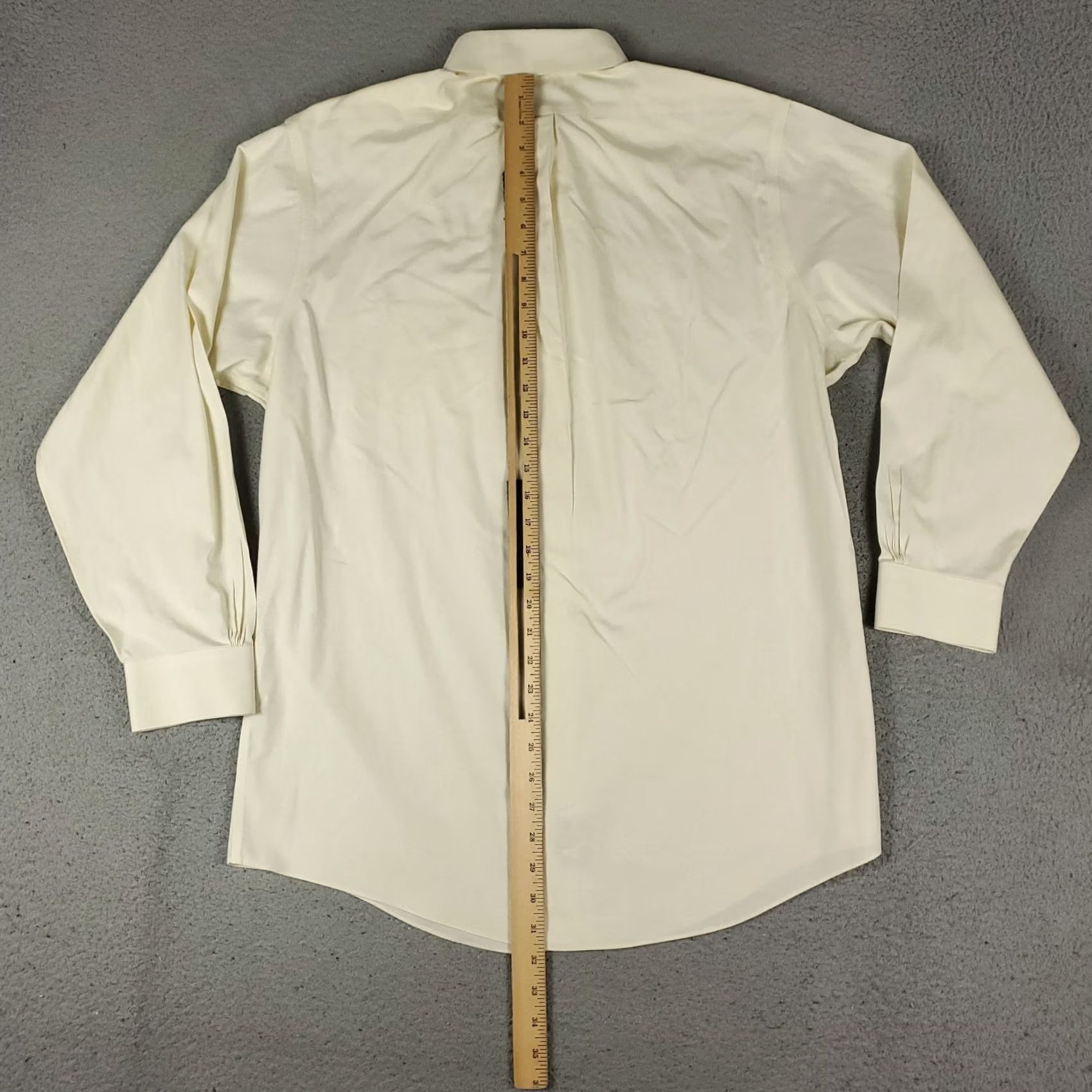 Brooks Brothers Brooks Brothers Shirt Mens 16.5 Ivory Slim Fit Dress Button Up Long Sleeve Size 46R - 6 Thumbnail