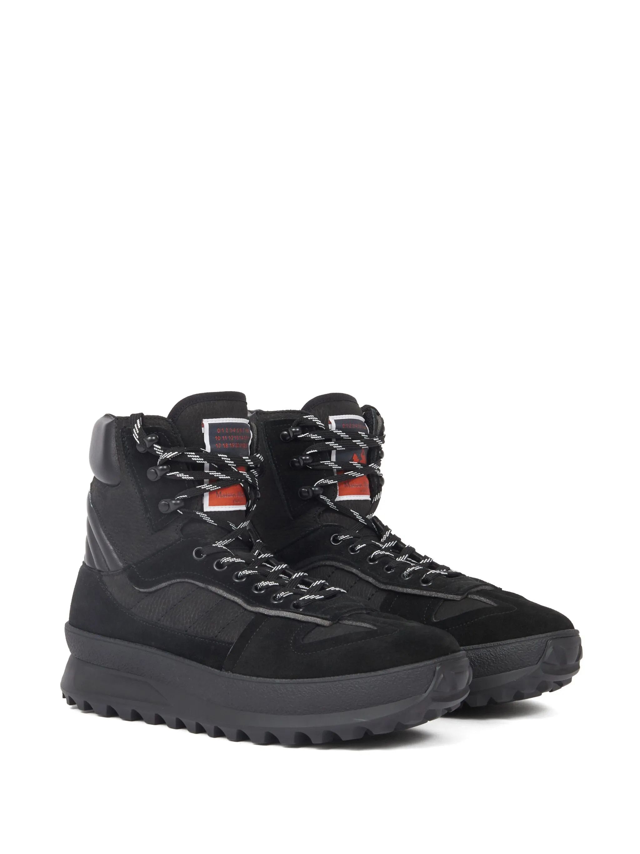 Maison Margiela o1w1db10525 Climber Leather Hi-Top Sneakers in Black Size US 10 / EU 43 - 2 Thumbnail