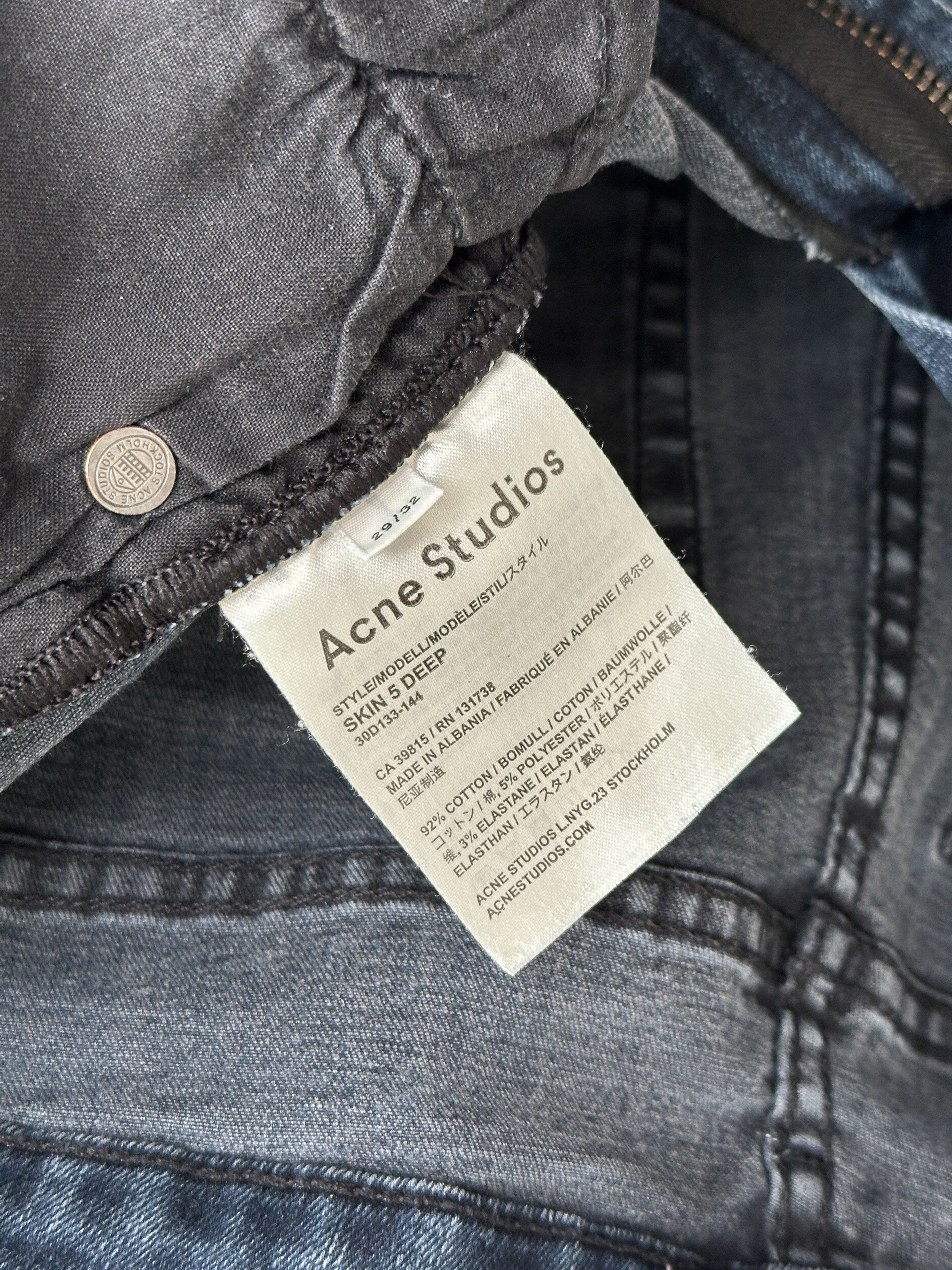 Acne Studios Acne Studios Blue Denim Pants Skinny 29x32 Size 29" - 7 Thumbnail