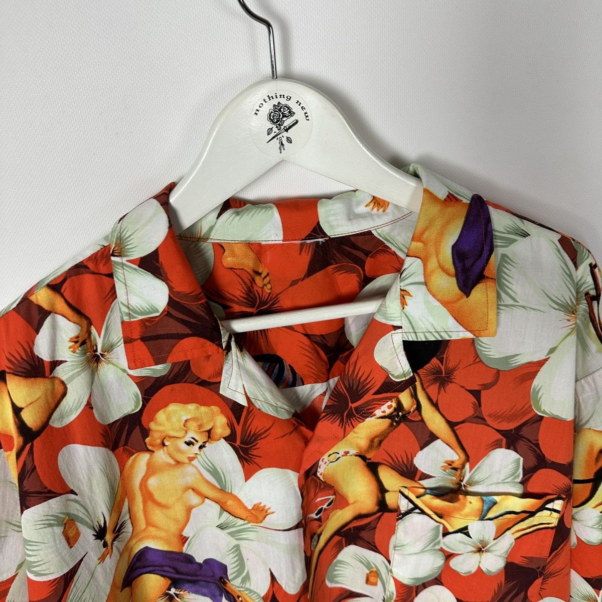 Vintage Vintage 90s Naked Marilyn Monroe monogram hawaiian shirt y2k Size US XXL / EU 58 / 5 - 7 Thumbnail
