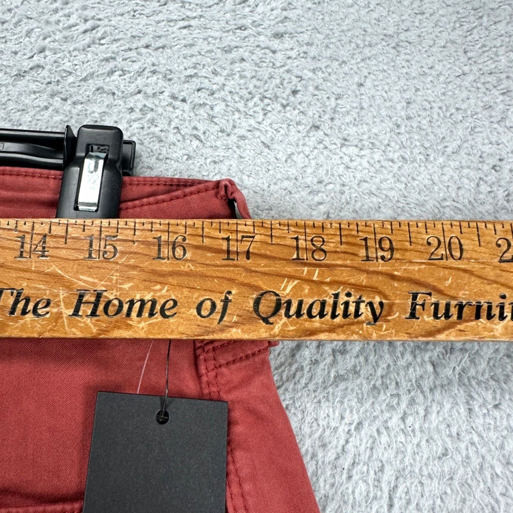 Mavi Mavi John Shorts Mens 32 Red Rose Wood Twill Khakis Stretch Flat Front NEW Size US 32 / EU 48 - 7 Thumbnail